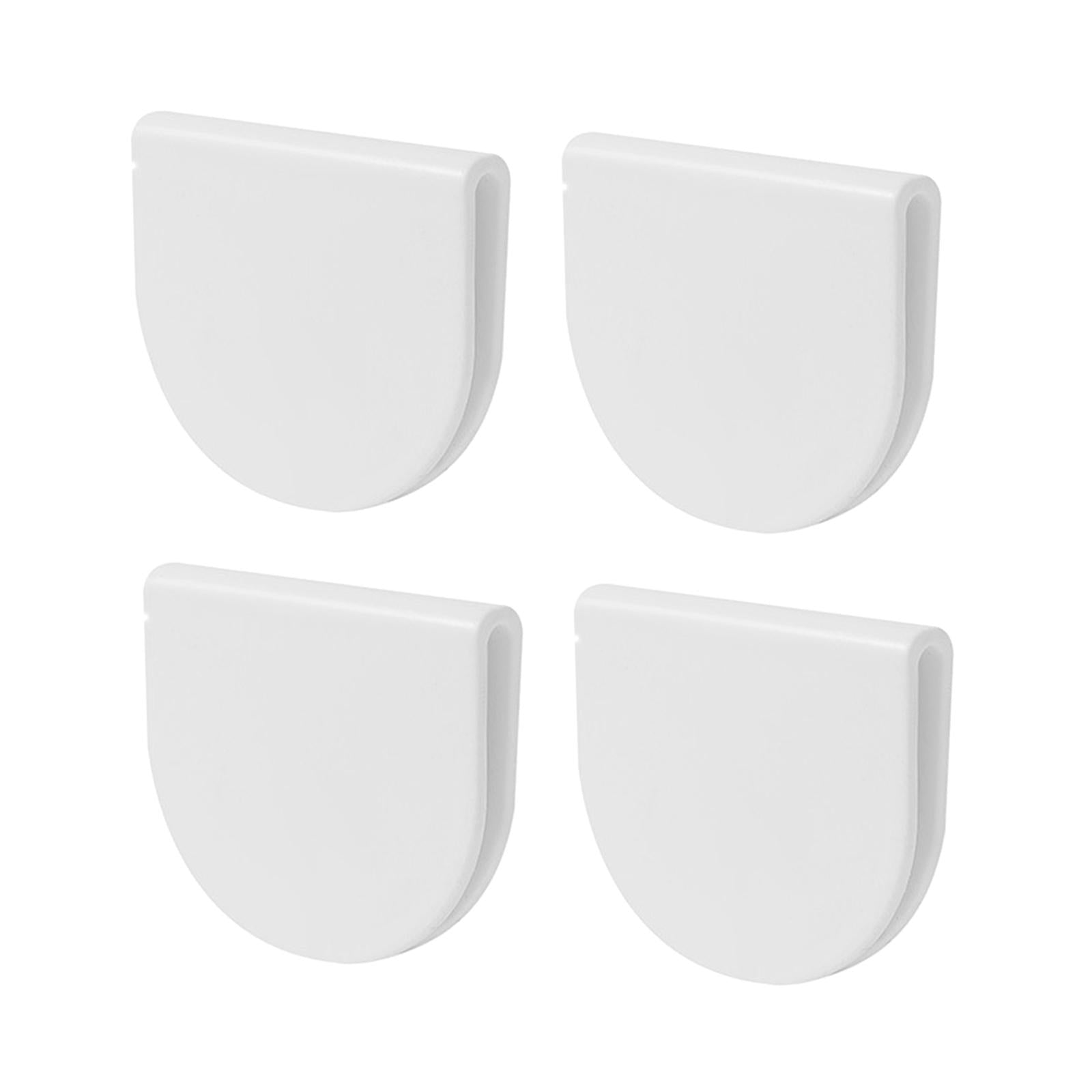 3x4x Shower Curtain Clips White Easy to Install Durable Bathroom Curtain Clips