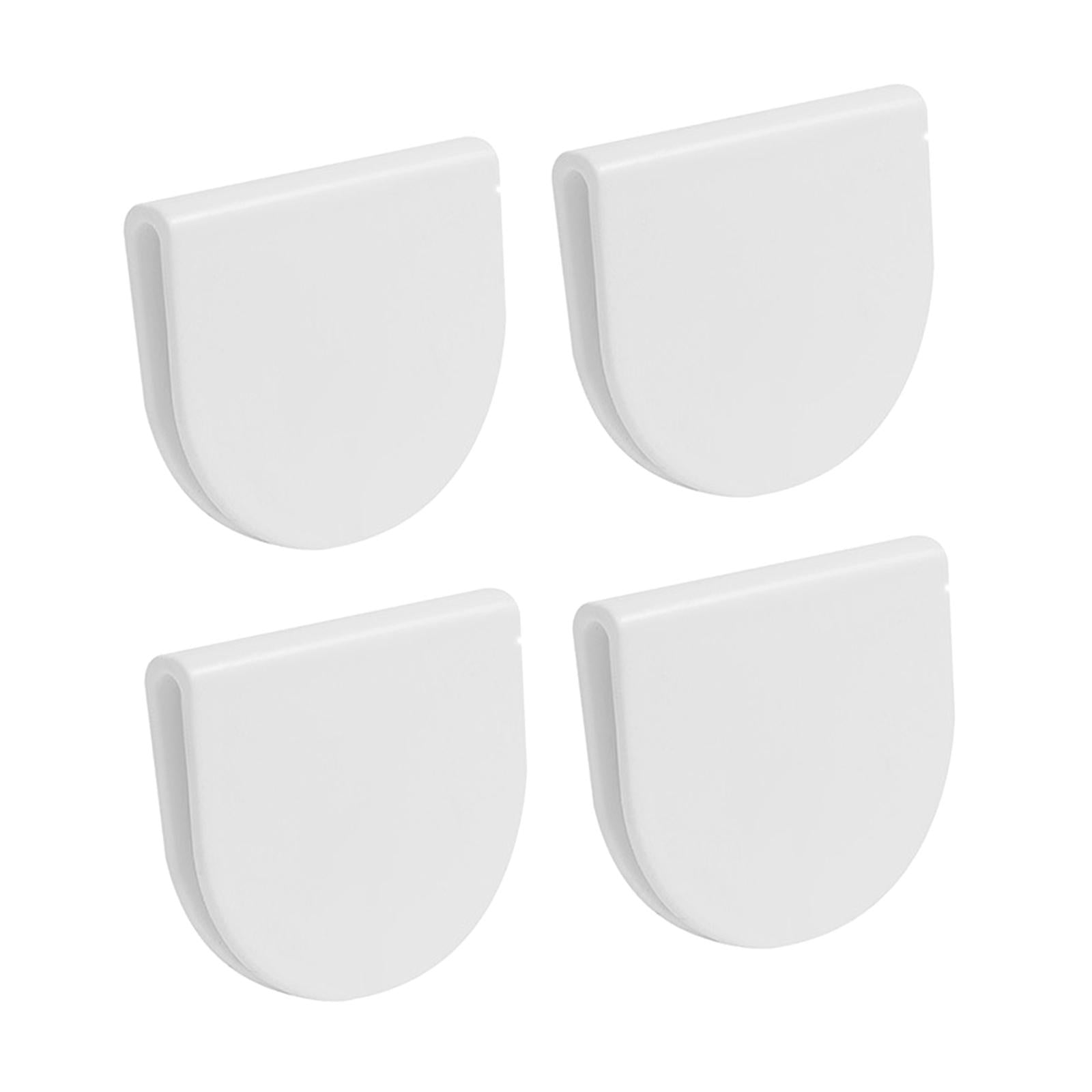 2x4x Shower Curtain Clips White Easy to Install Durable Bathroom Curtain Clips
