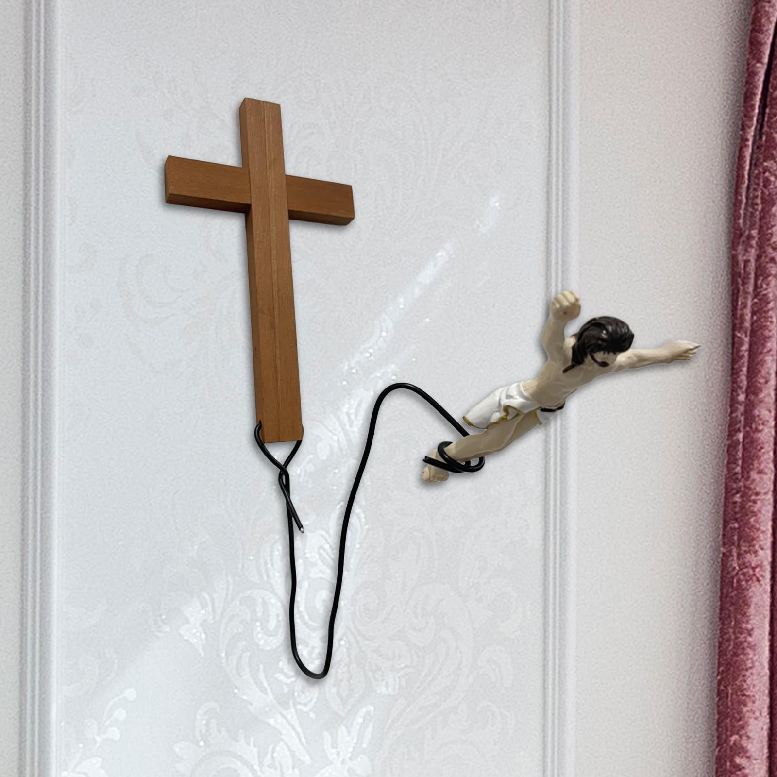 Crucifix Wall Cross Religious Statue for Thanksgiving above Door Living Room