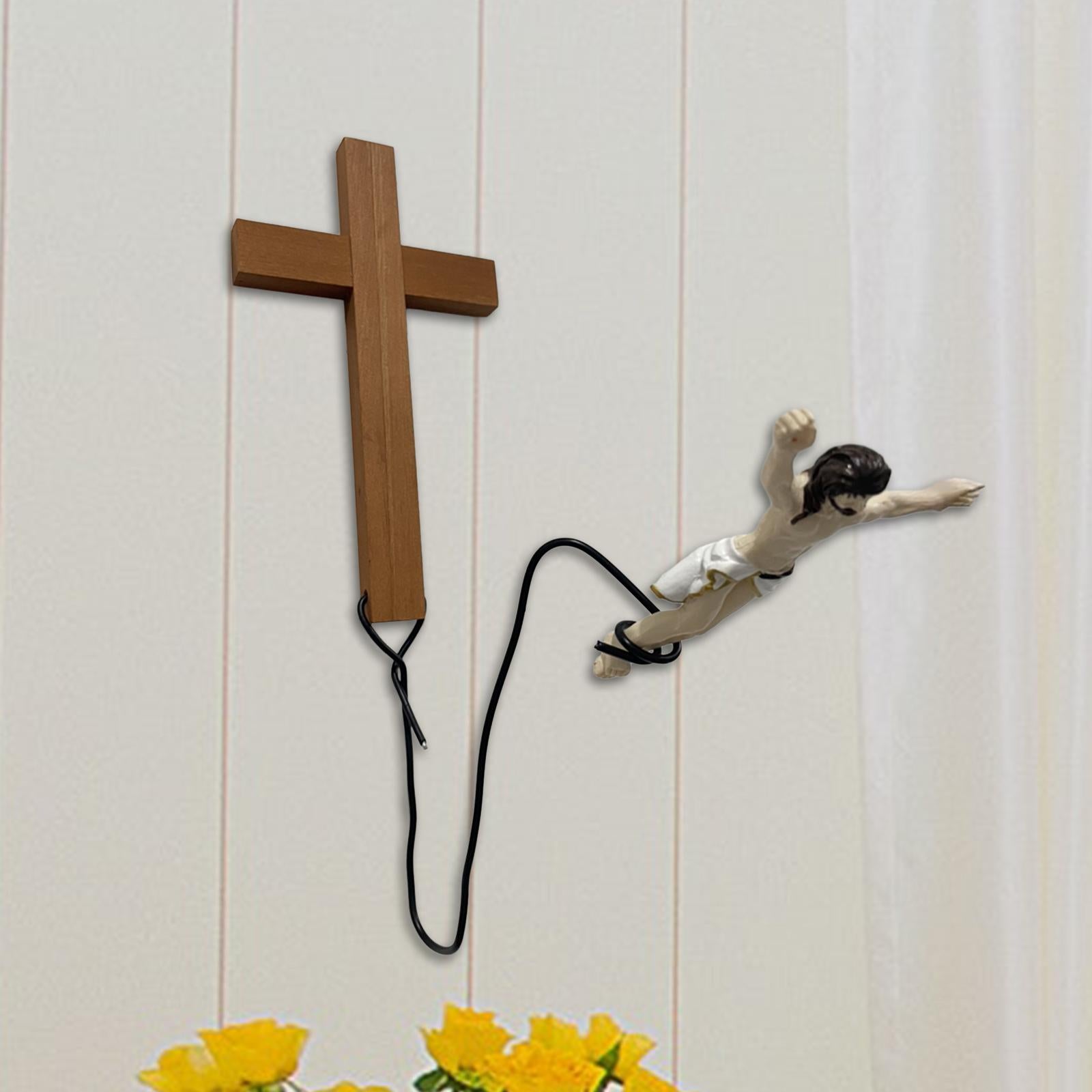 Crucifix Wall Cross Religious Statue for Thanksgiving above Door Living Room