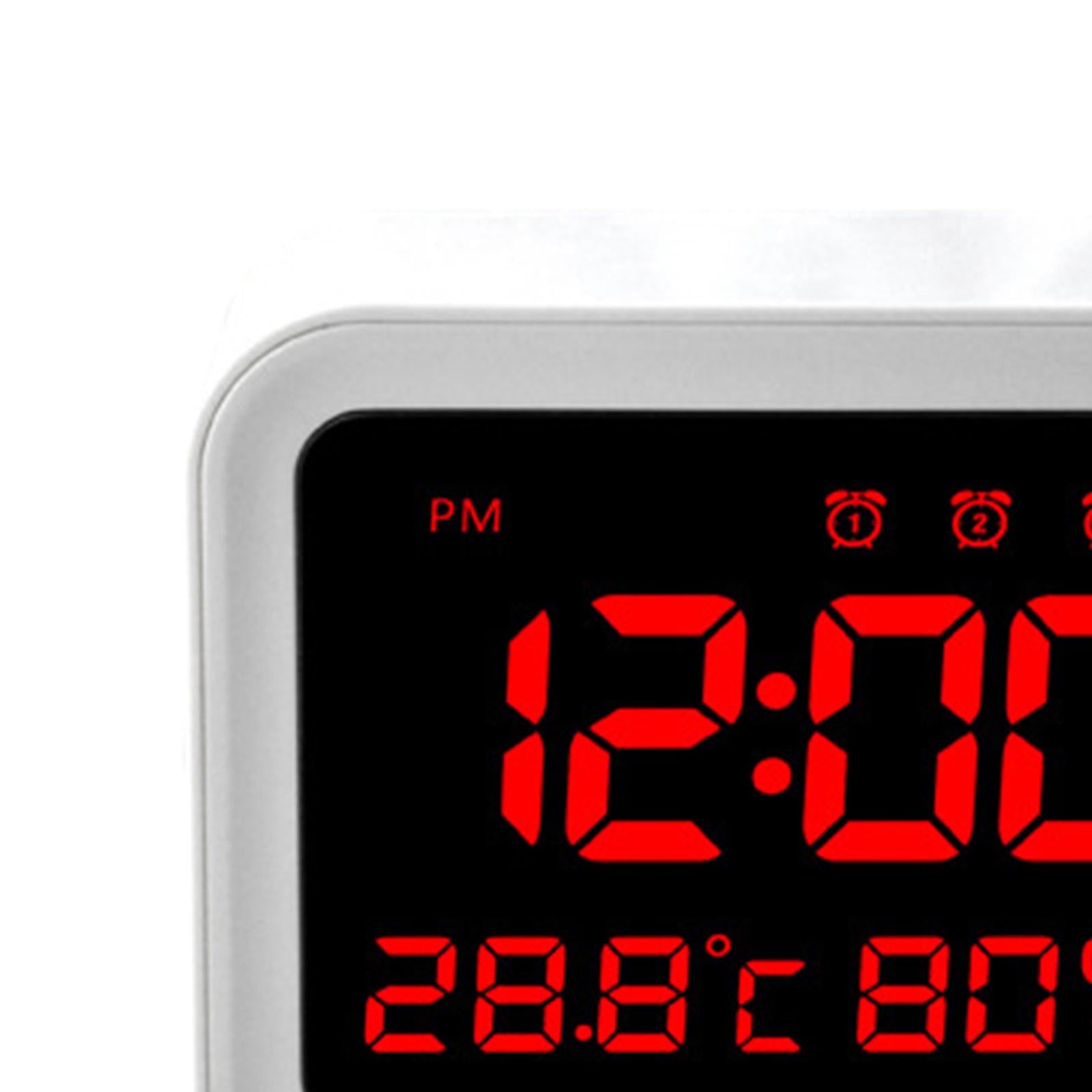 Digital Alarm Clock Simple LED Bedroom Alarm Clocks for Bedroom Home Kitchen White