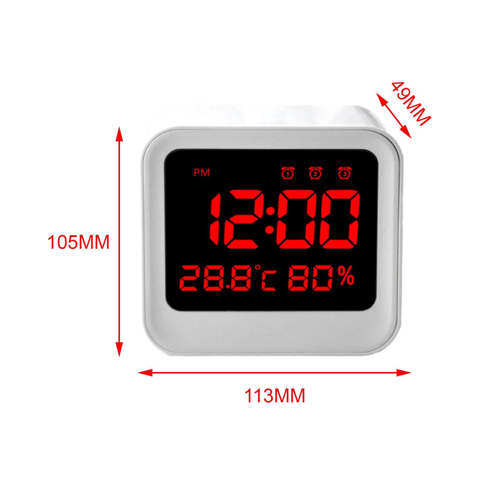 Digital Alarm Clock Simple LED Bedroom Alarm Clocks for Bedroom Home Kitchen White