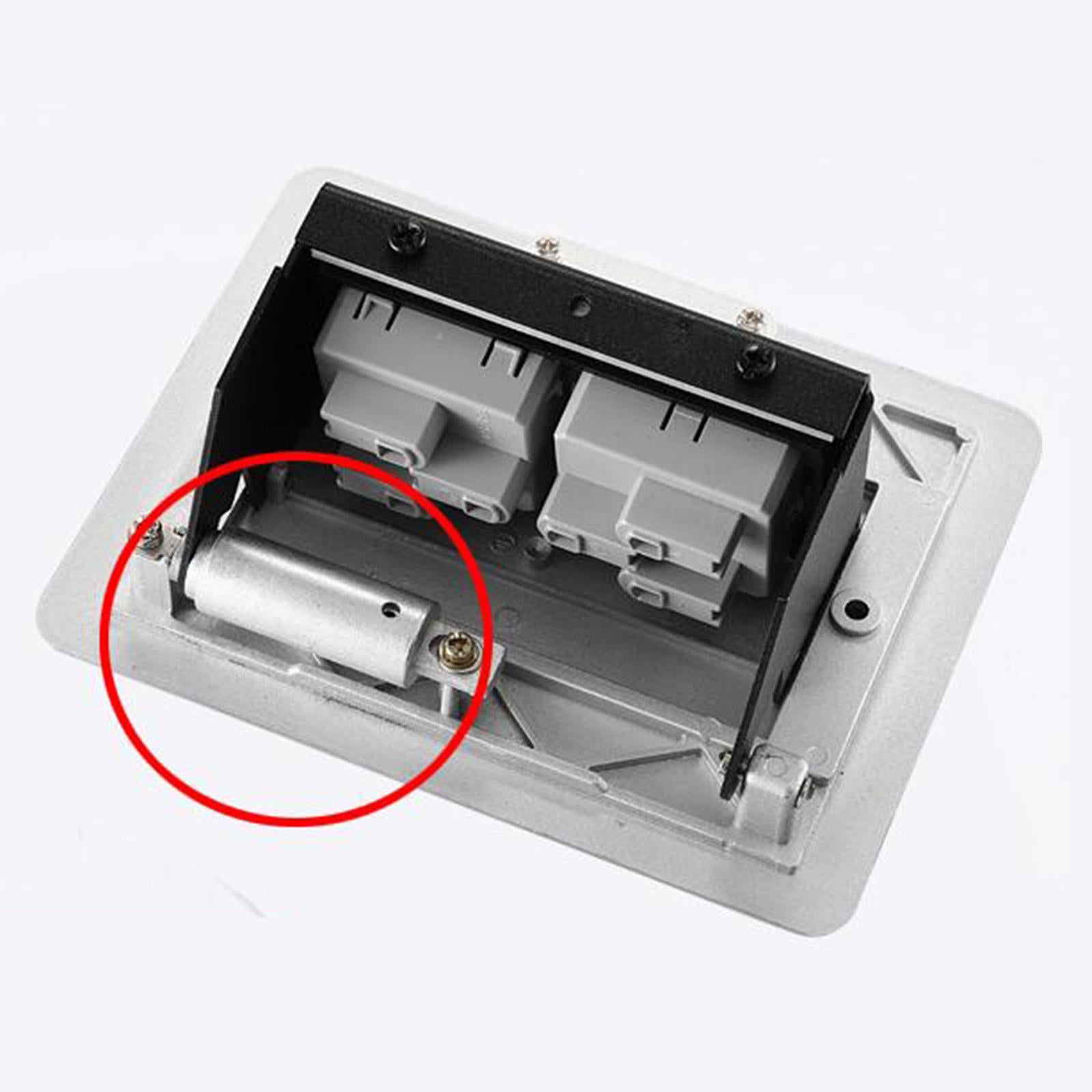 Recessed Electrical Adapters Desktop Plug Base for Side Table Office Durable Silver