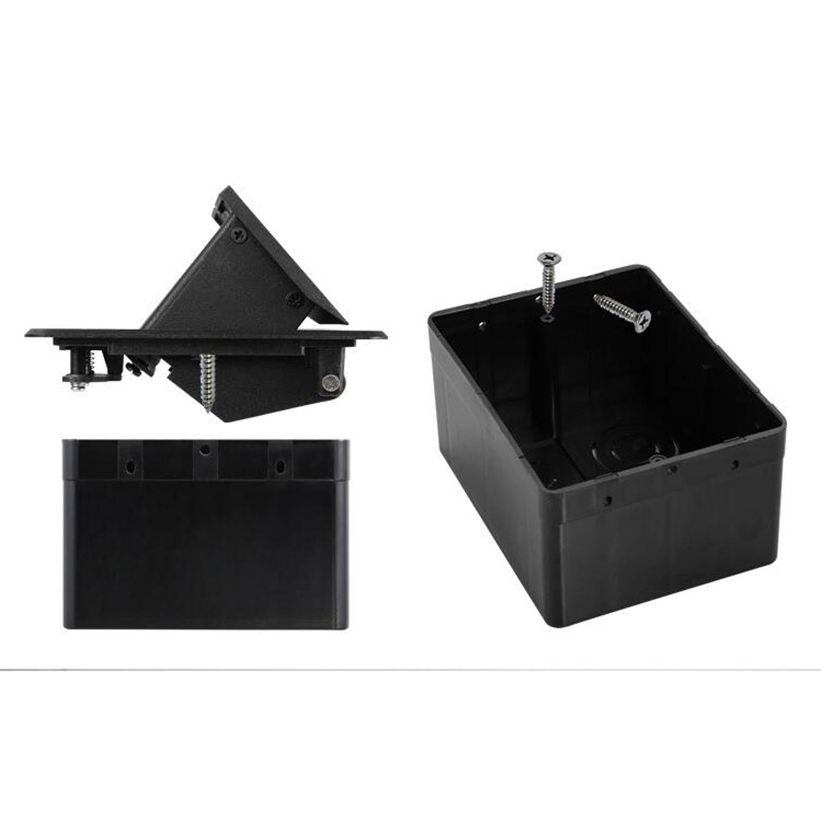 Recessed Electrical Adapters Desktop Plug Base for Side Table Office Durable Black