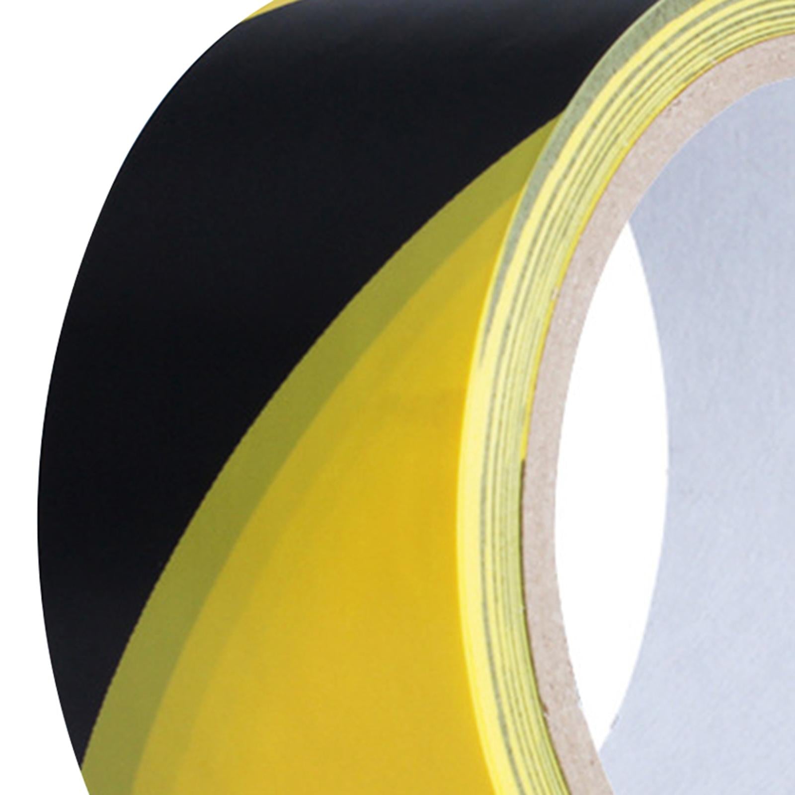 4xWarning Tape Hazard Warning Safety Stripe Tape for Floors Walls Construction black yellow 4.5cm