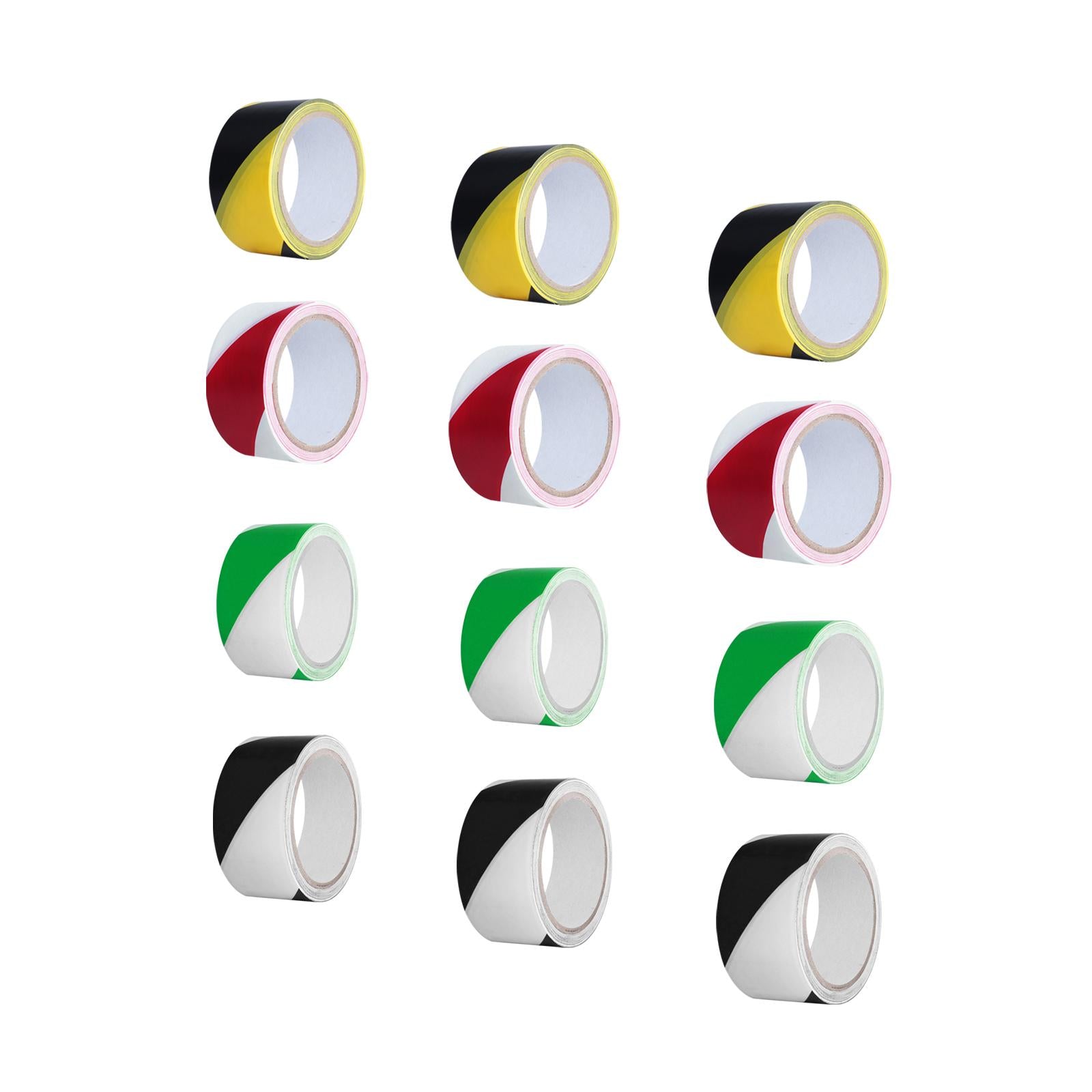 4xWarning Tape Hazard Warning Safety Stripe Tape for Floors Walls Construction black yellow 4.5cm