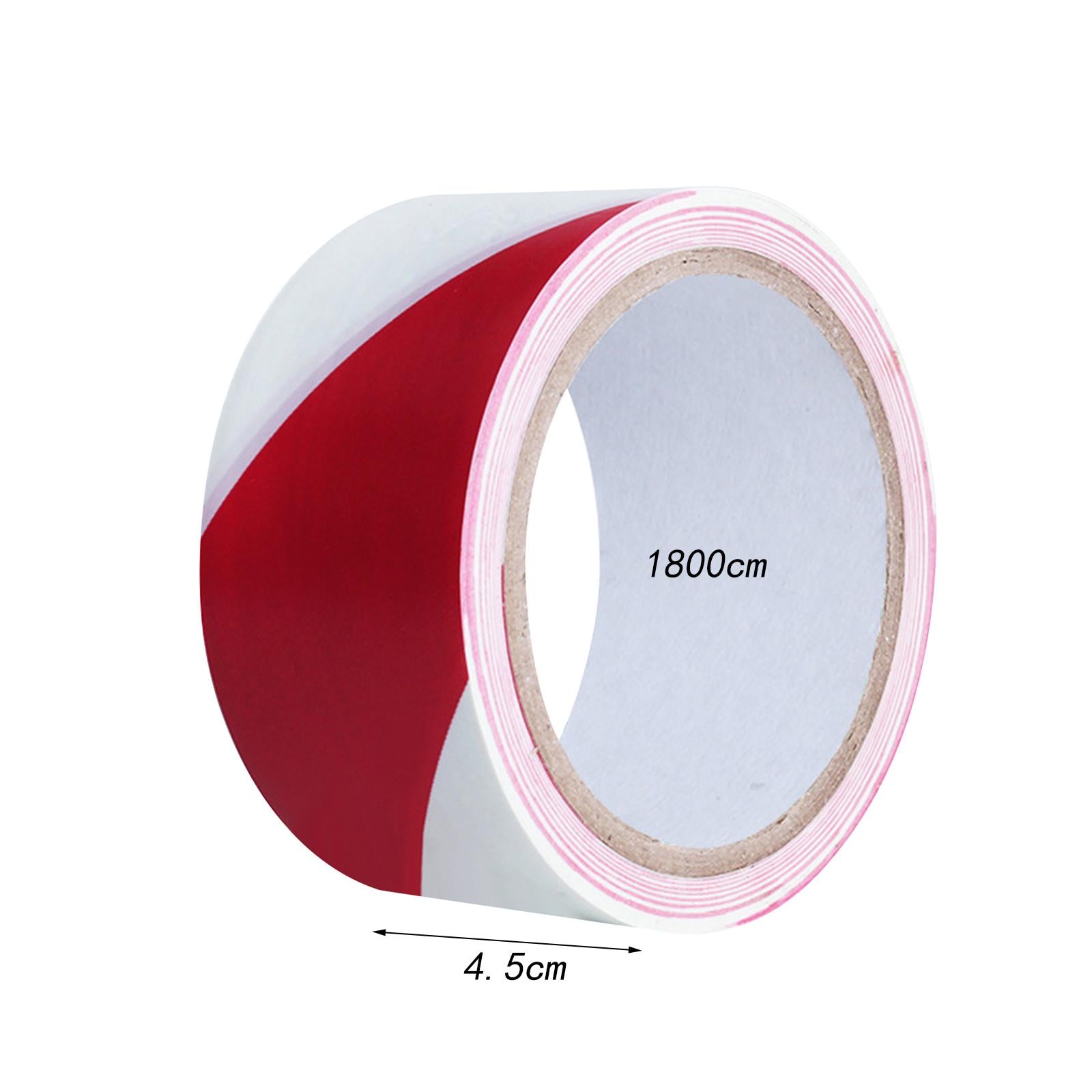 Warning Tape Hazard Warning Safety Stripe Tape for Floors Walls Construction red white 4.5cm