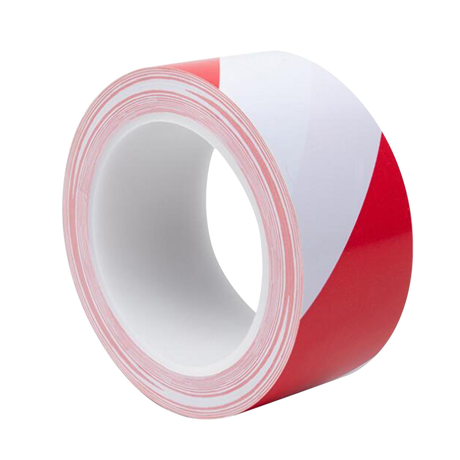 Warning Tape Hazard Warning Safety Stripe Tape for Floors Walls Construction red white 4.5cm