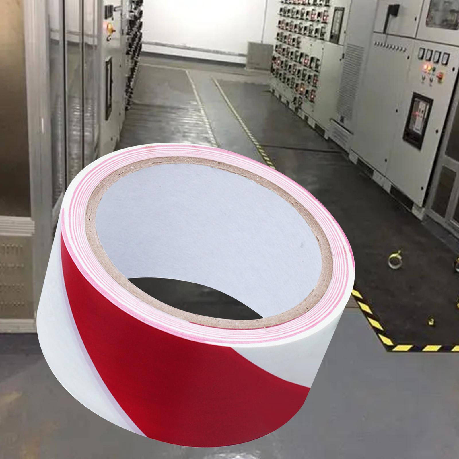 Warning Tape Hazard Warning Safety Stripe Tape for Floors Walls Construction red white 4.5cm