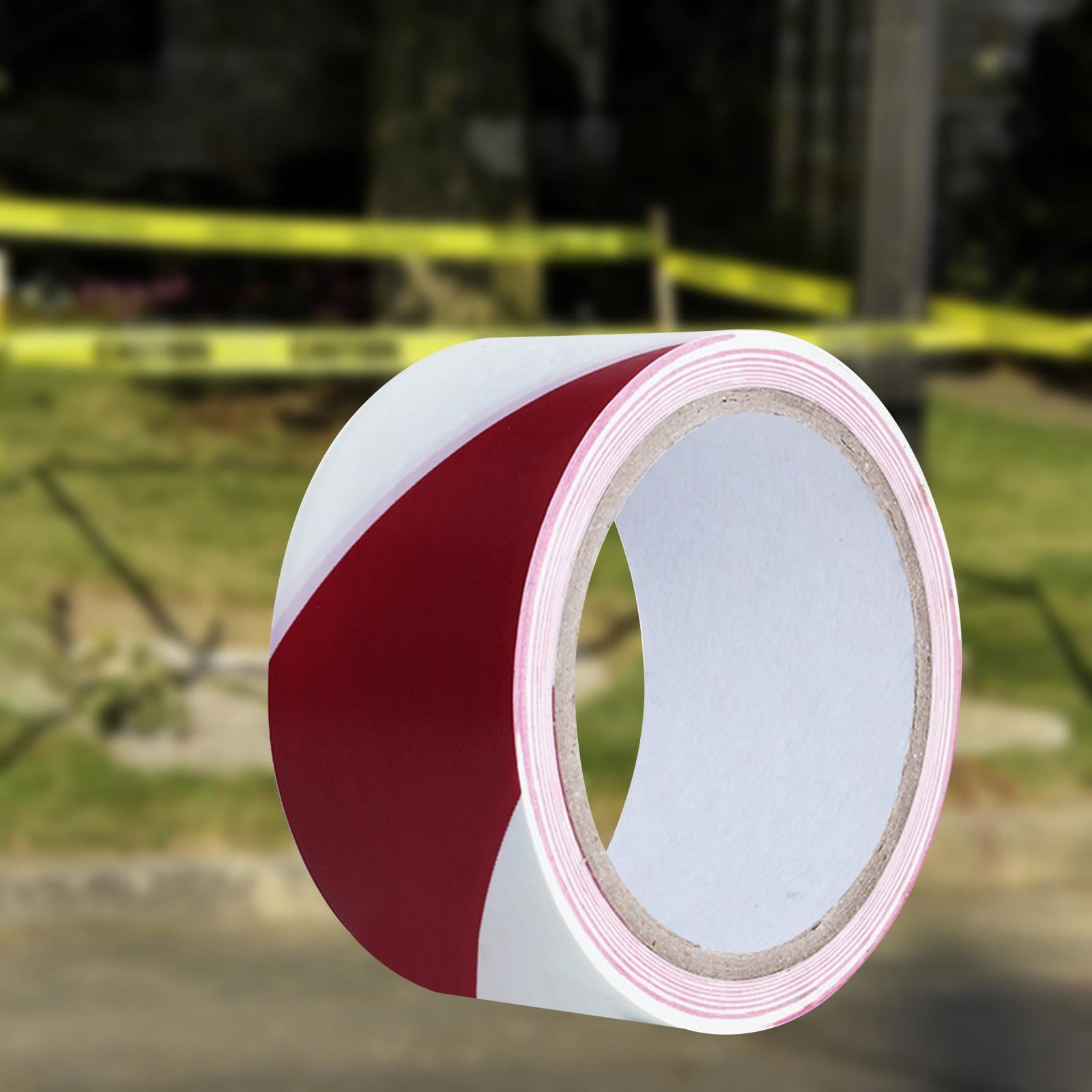 Warning Tape Hazard Warning Safety Stripe Tape for Floors Walls Construction red white 4.5cm