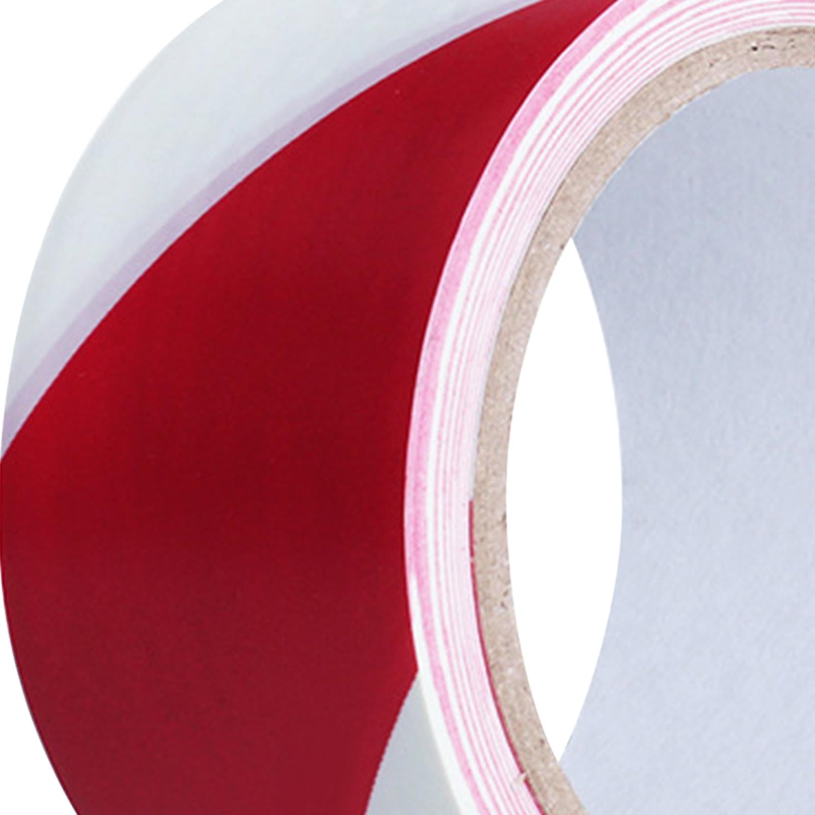 Warning Tape Hazard Warning Safety Stripe Tape for Floors Walls Construction red white 4.8cm
