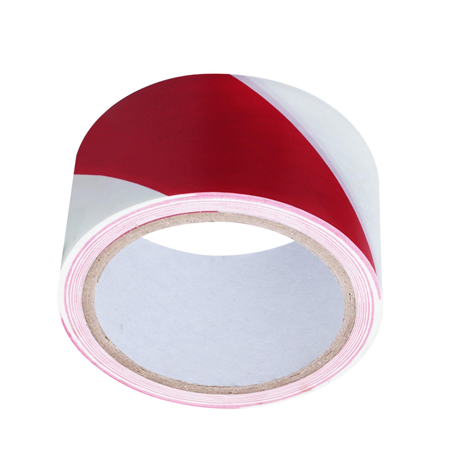 Warning Tape Hazard Warning Safety Stripe Tape for Floors Walls Construction red white 4.8cm