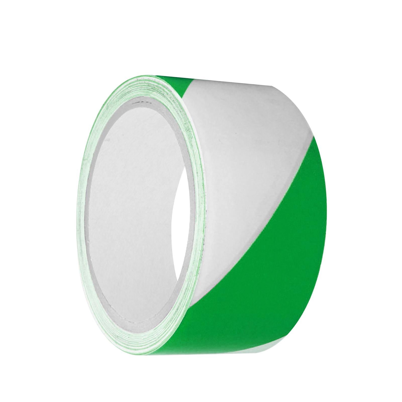 Warning Tape Hazard Warning Safety Stripe Tape for Floors Walls Construction green white 4.5cm