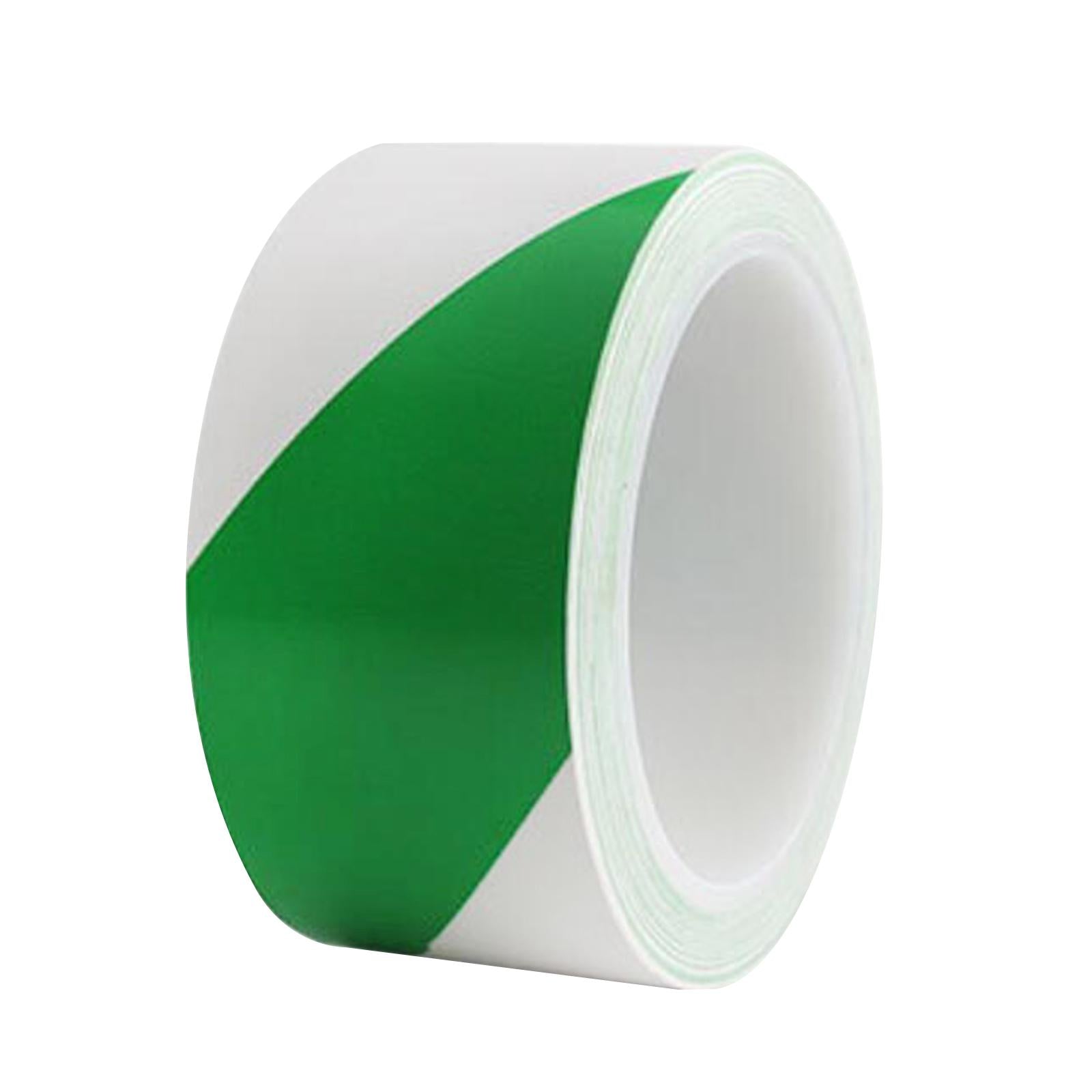 Warning Tape Hazard Warning Safety Stripe Tape for Floors Walls Construction green white 4.5cm
