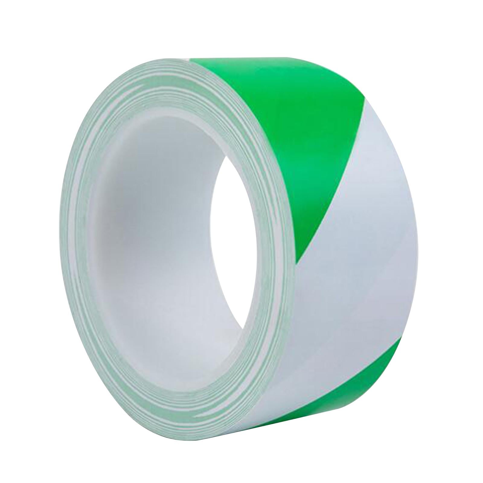 Warning Tape Hazard Warning Safety Stripe Tape for Floors Walls Construction green white 4.5cm