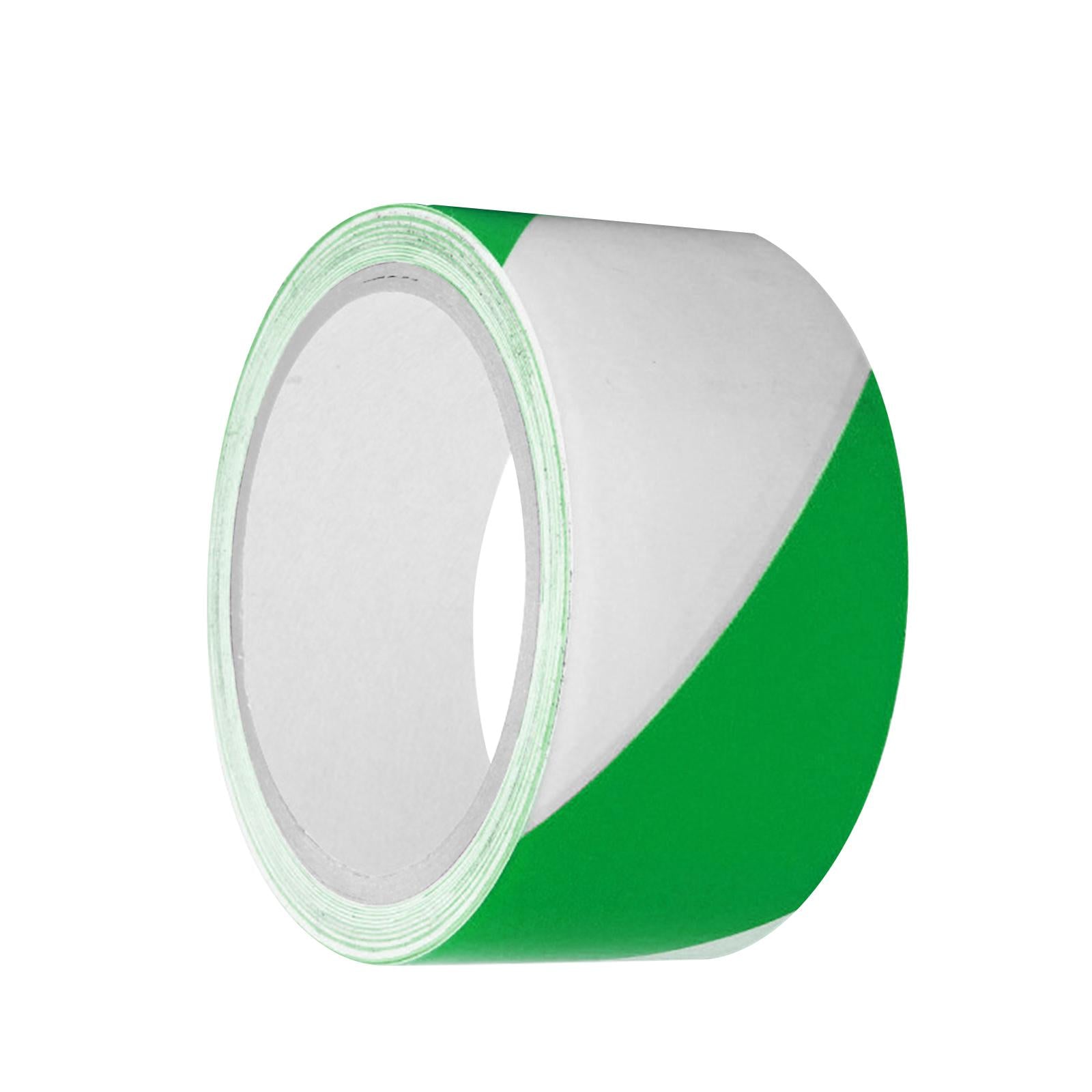 Warning Tape Hazard Warning Safety Stripe Tape for Floors Walls Construction green white 4.8cm