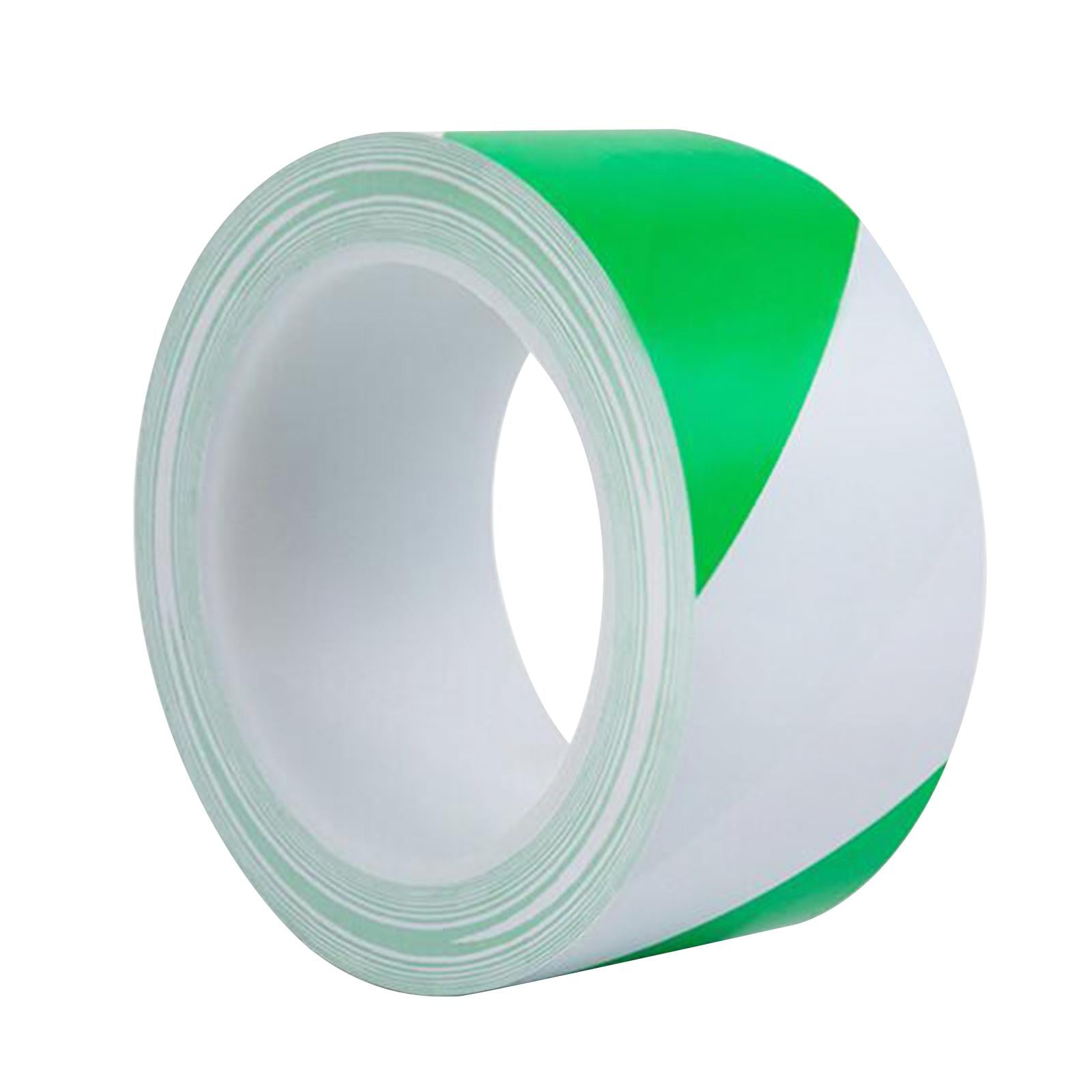 Warning Tape Hazard Warning Safety Stripe Tape for Floors Walls Construction green white 4.8cm