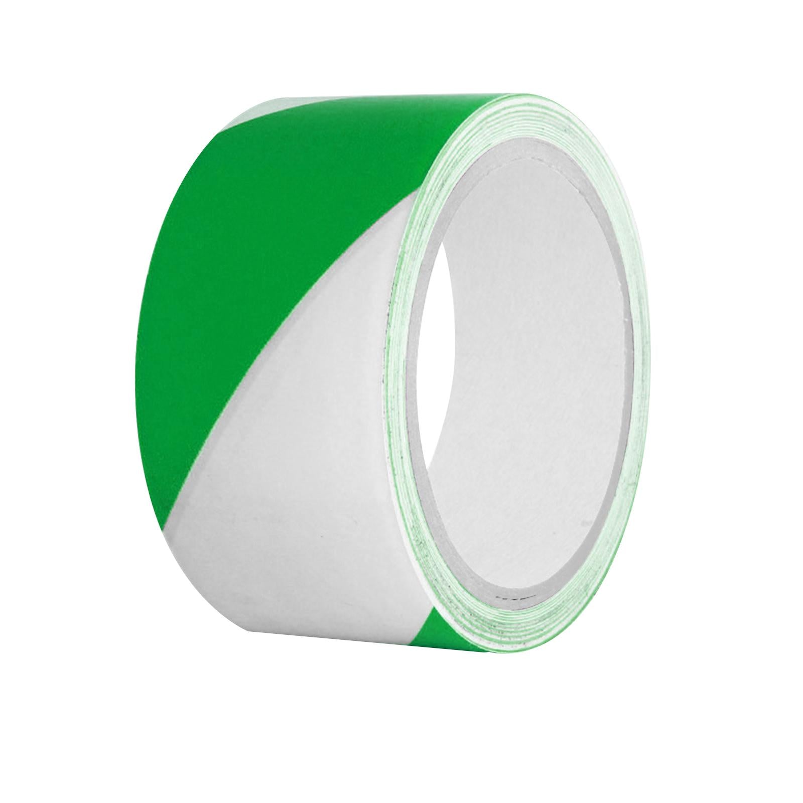 Warning Tape Hazard Warning Safety Stripe Tape for Floors Walls Construction green white 4.8cm