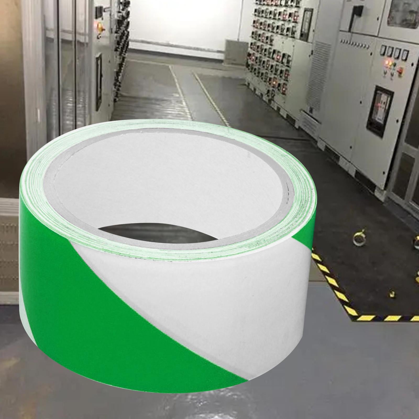 Warning Tape Hazard Warning Safety Stripe Tape for Floors Walls Construction green white 4.8cm