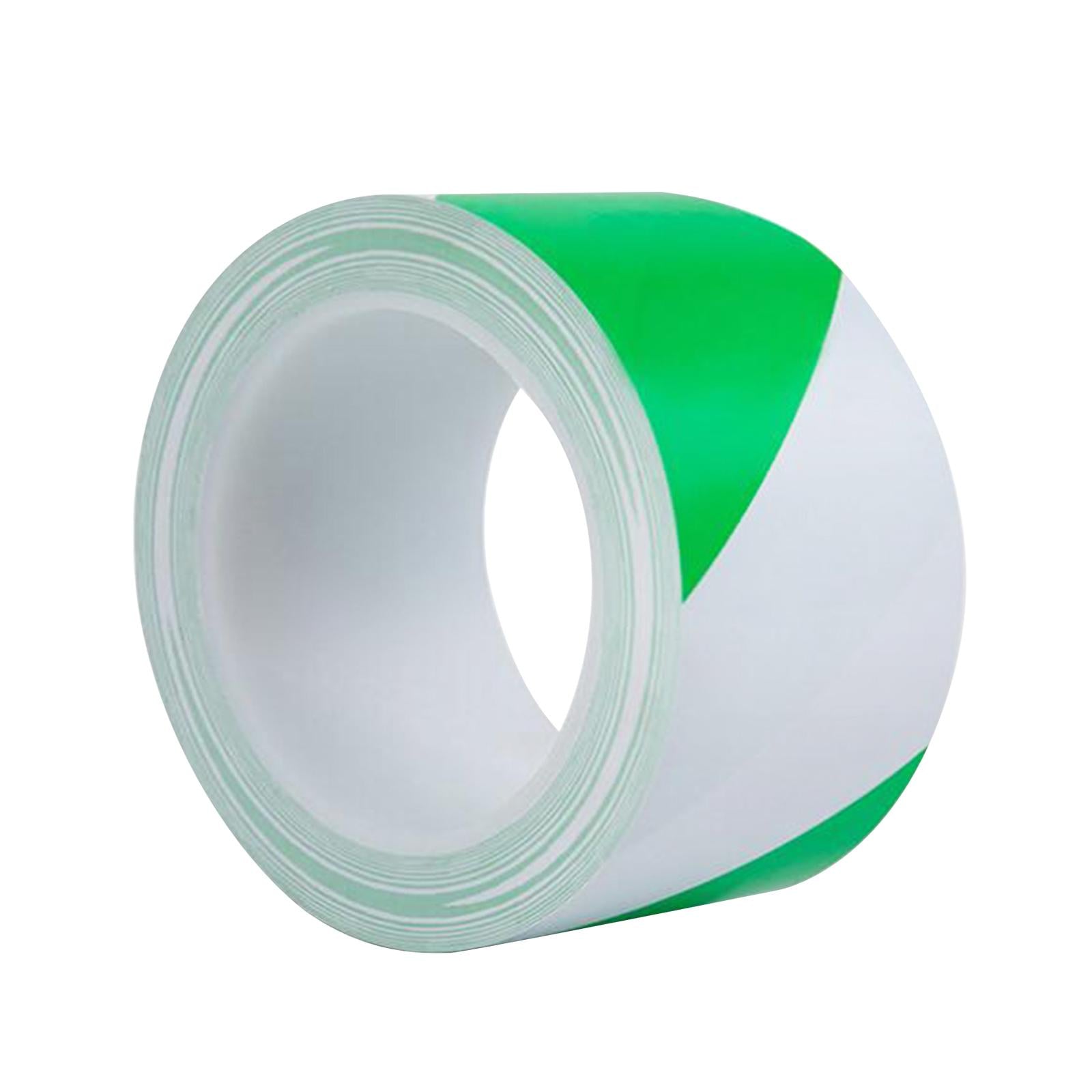 Warning Tape Hazard Warning Safety Stripe Tape for Floors Walls Construction green white 6cm