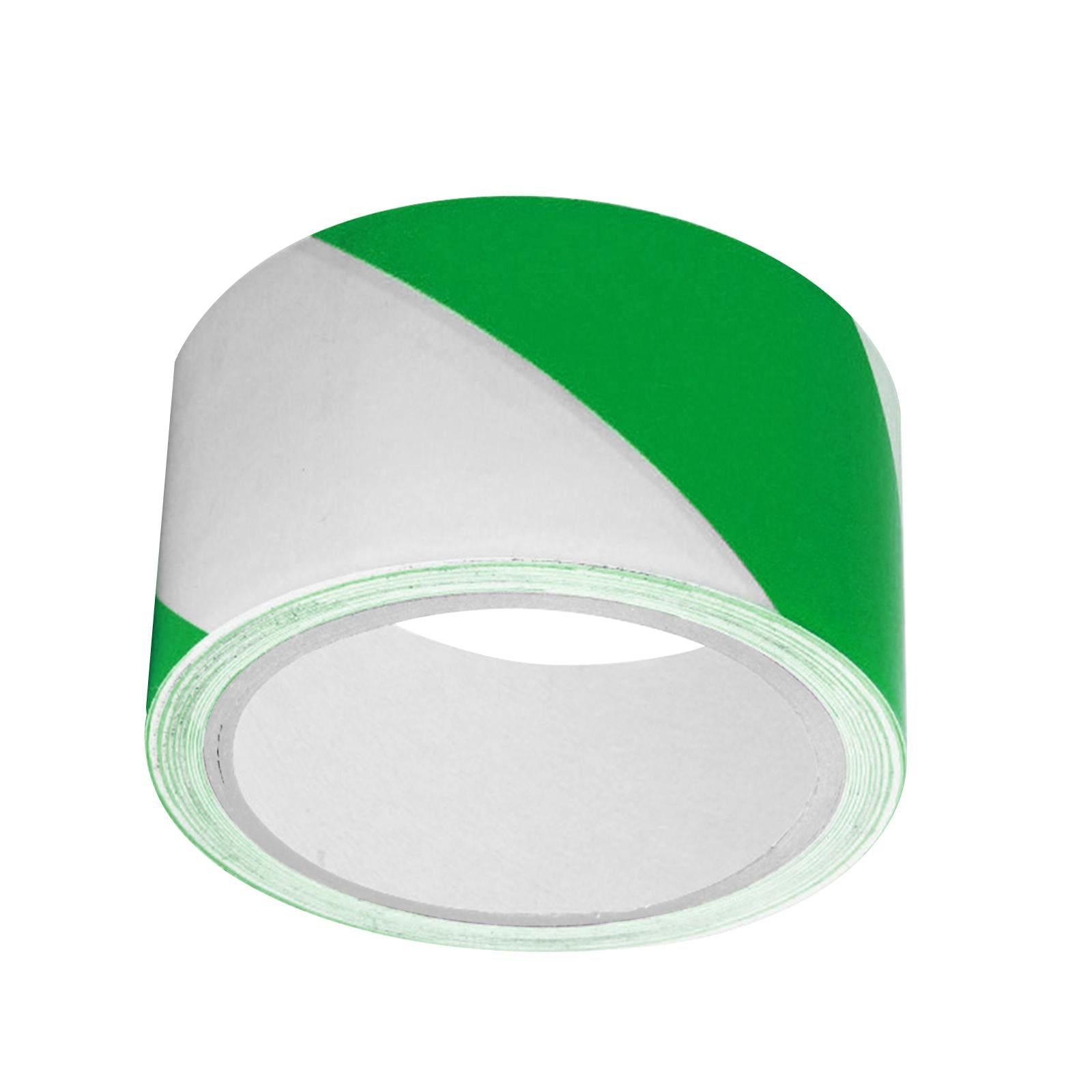 Warning Tape Hazard Warning Safety Stripe Tape for Floors Walls Construction green white 6cm
