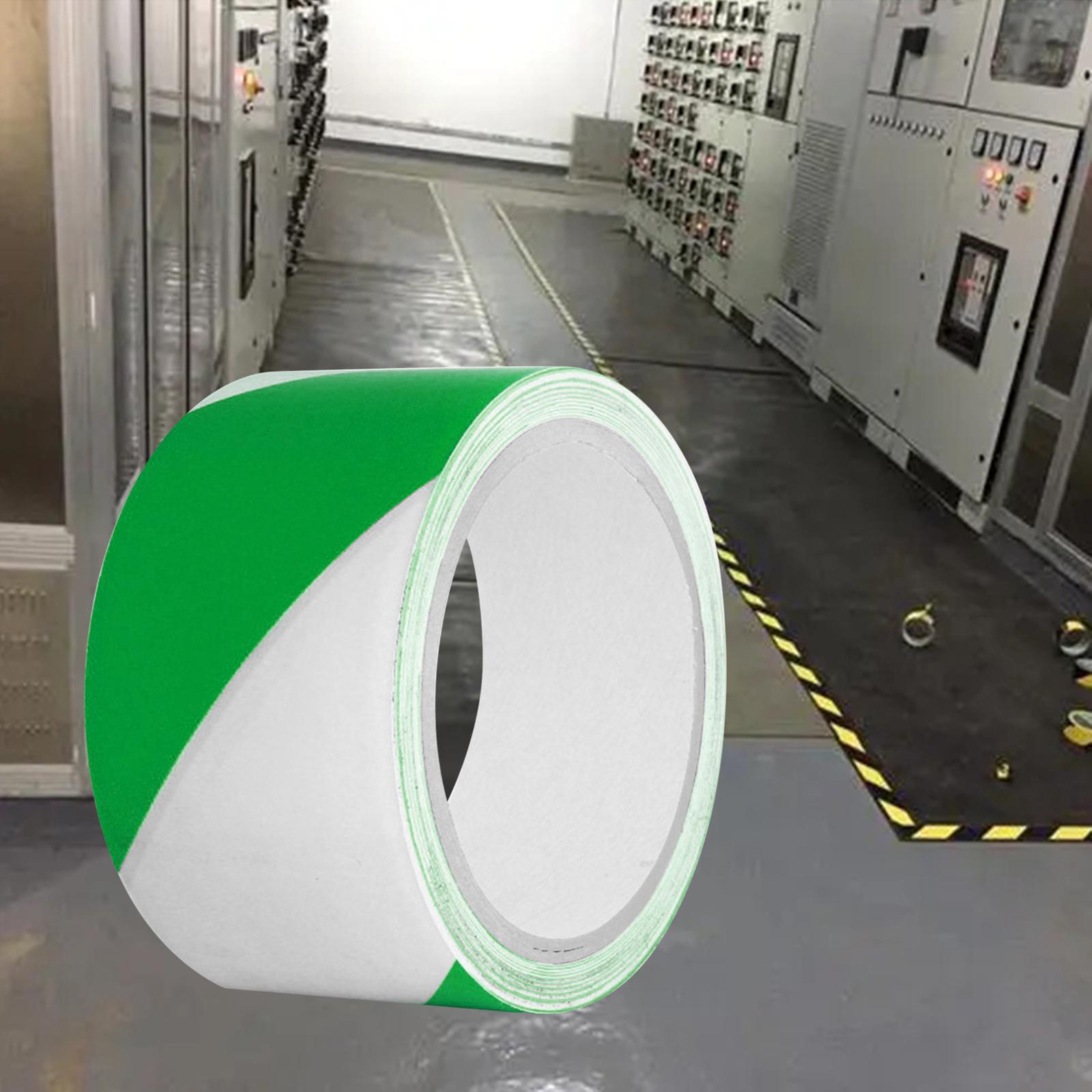 Warning Tape Hazard Warning Safety Stripe Tape for Floors Walls Construction green white 6cm