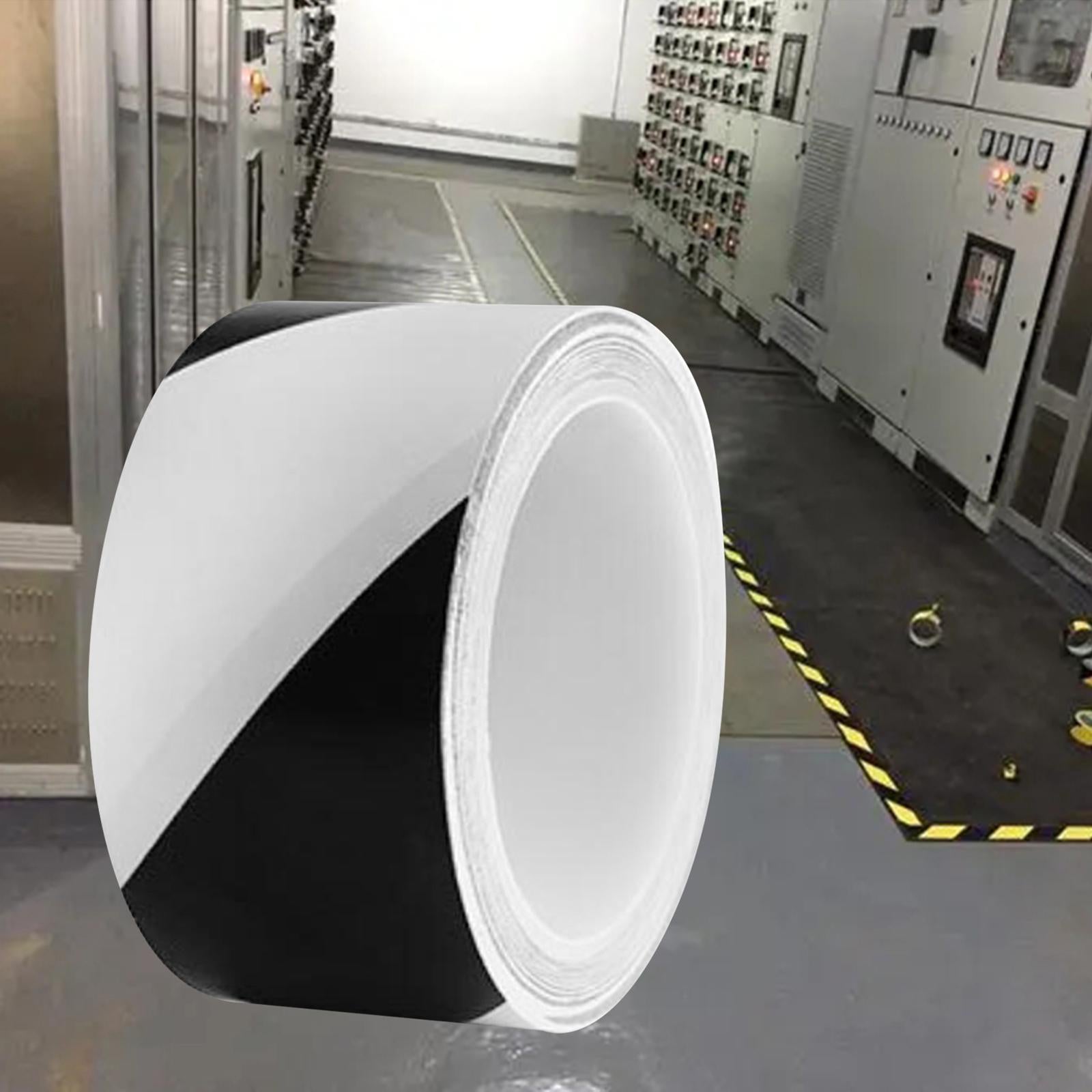 Warning Tape Hazard Warning Safety Stripe Tape for Floors Walls Construction black white 6cm