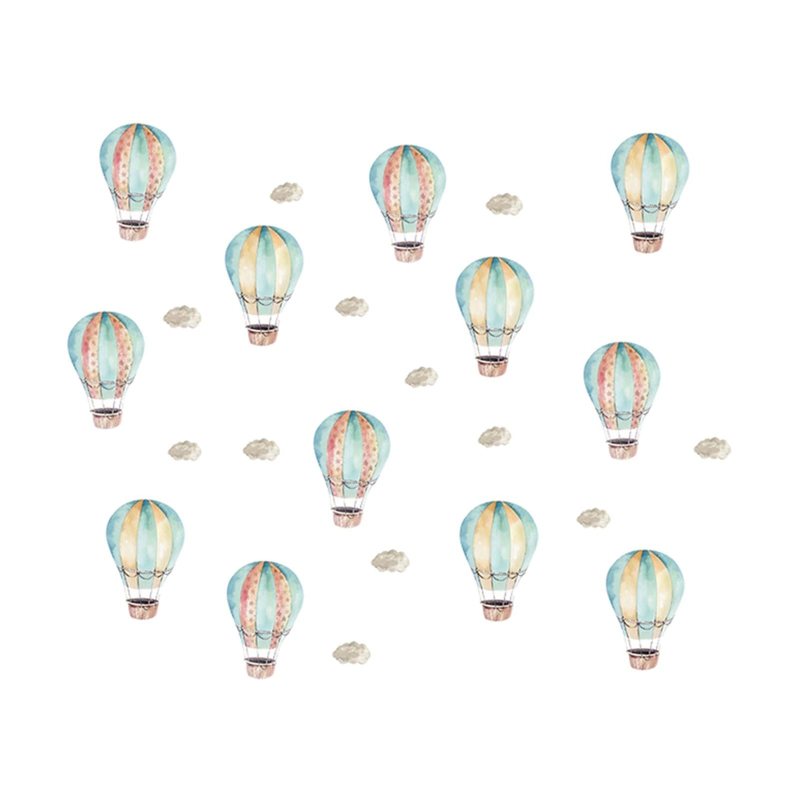 Hot Air Balloon Wall Sticker Wallpaper for Living Room Bedroom Sofa Backdrop Style E
