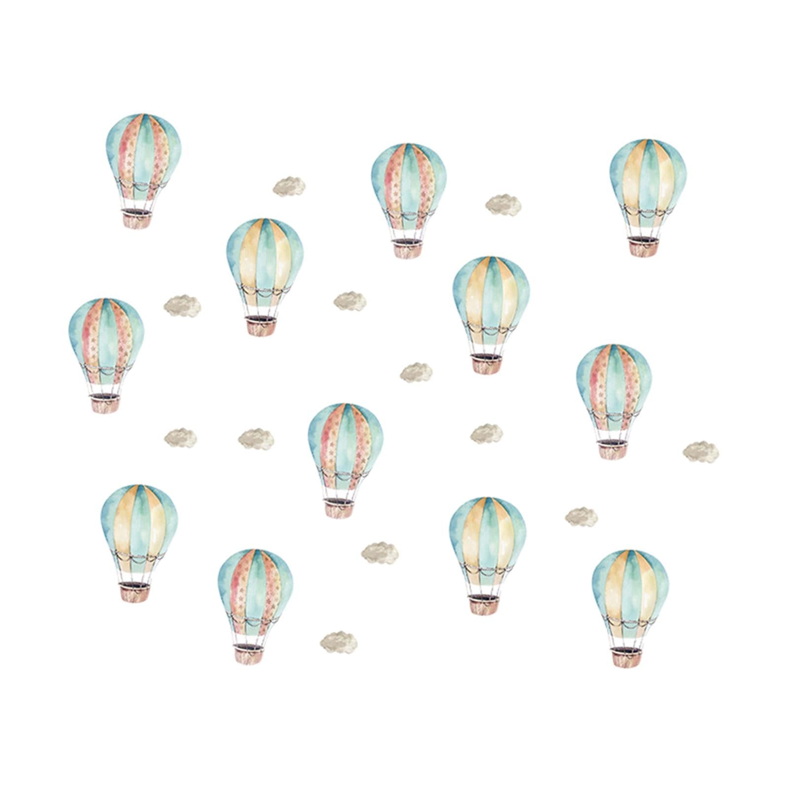 Hot Air Balloon Wall Sticker Wallpaper for Living Room Bedroom Sofa Backdrop Style E