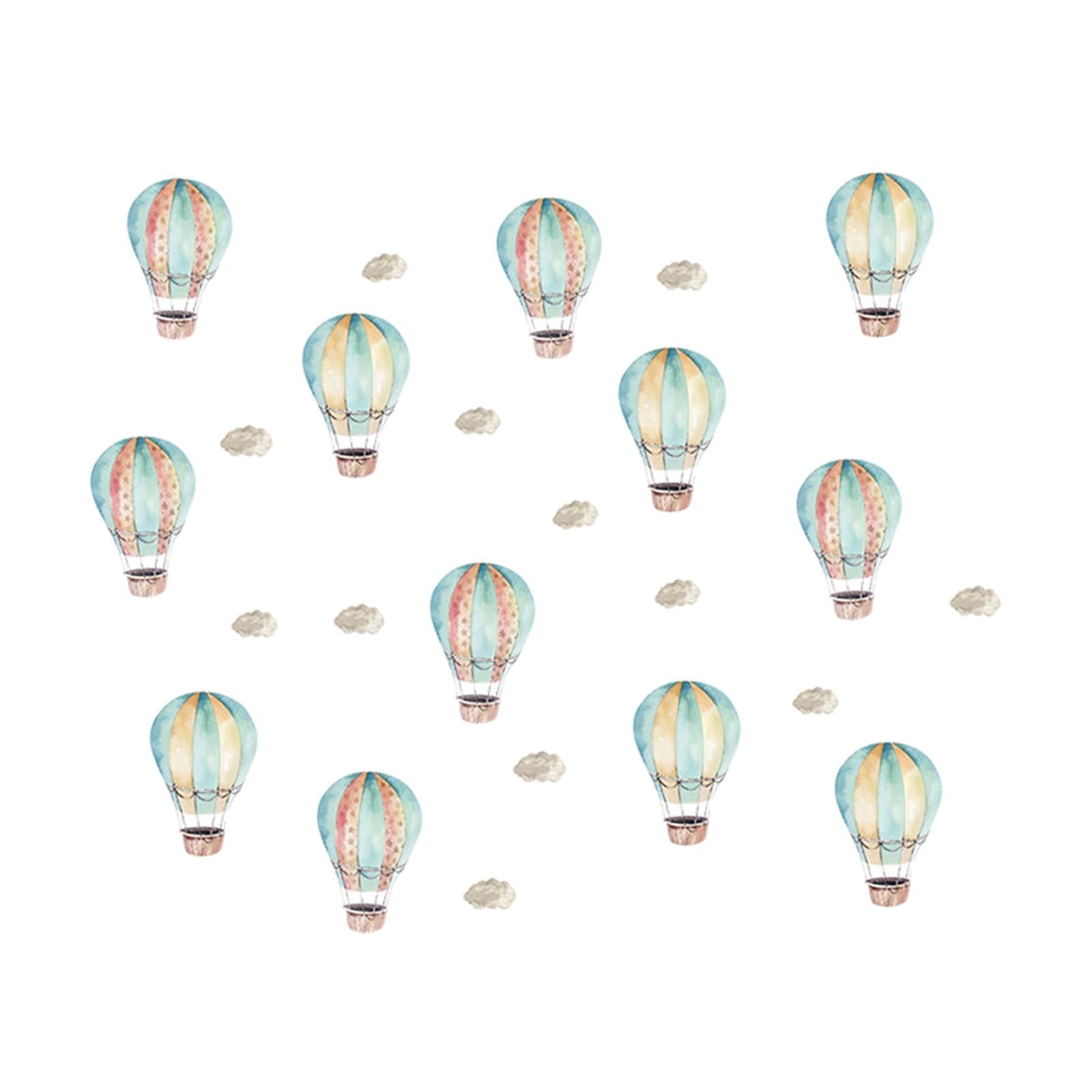 Hot Air Balloon Wall Sticker Wallpaper for Living Room Bedroom Sofa Backdrop Style E