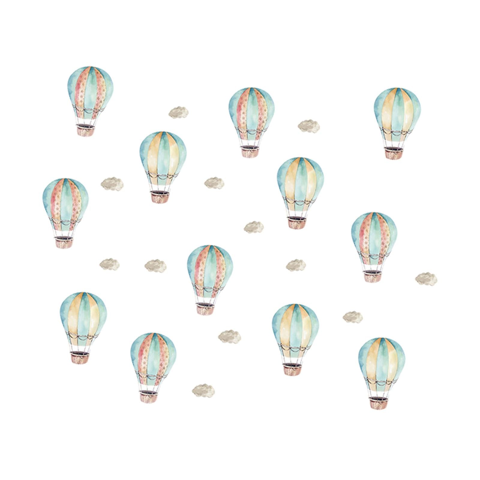 Hot Air Balloon Wall Sticker Wallpaper for Living Room Bedroom Sofa Backdrop Style E