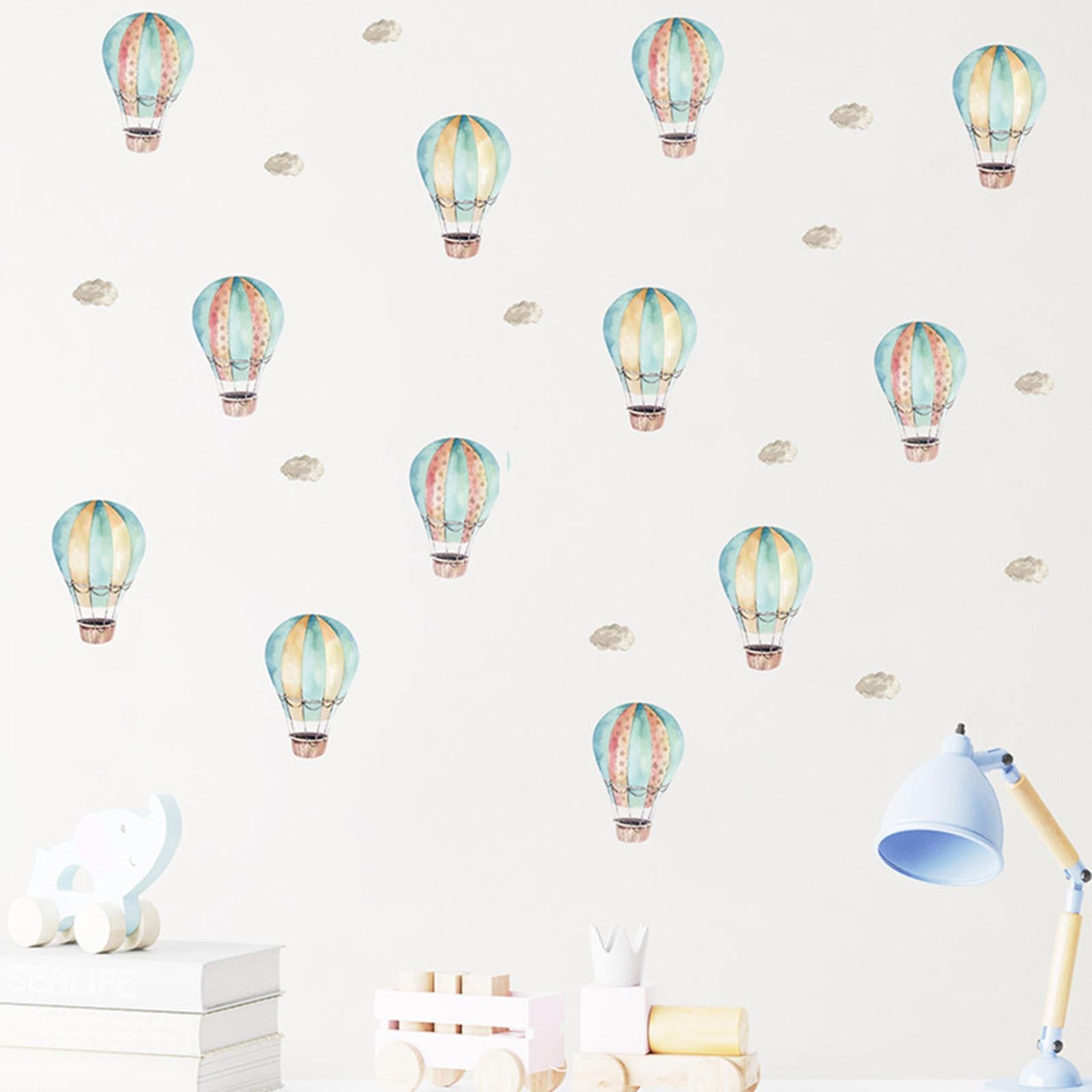Hot Air Balloon Wall Sticker Wallpaper for Living Room Bedroom Sofa Backdrop Style E