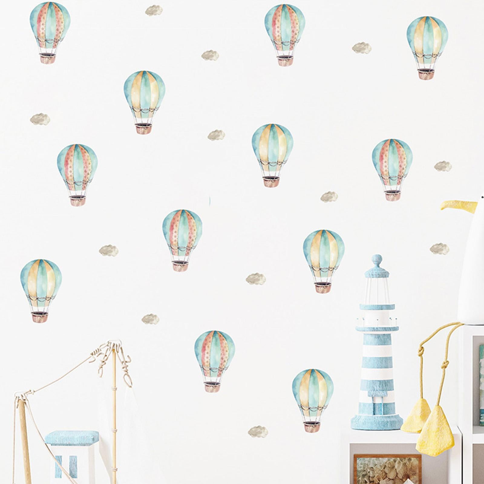 Hot Air Balloon Wall Sticker Wallpaper for Living Room Bedroom Sofa Backdrop Style E