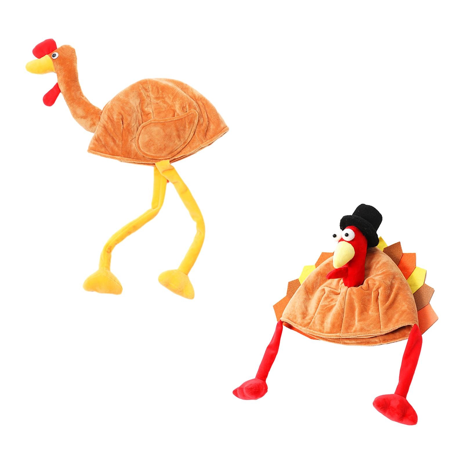 Thanksgiving Turkey Hat Holiday Decoration Novelty Fancy Dress Cute Headwear Yellow Le
