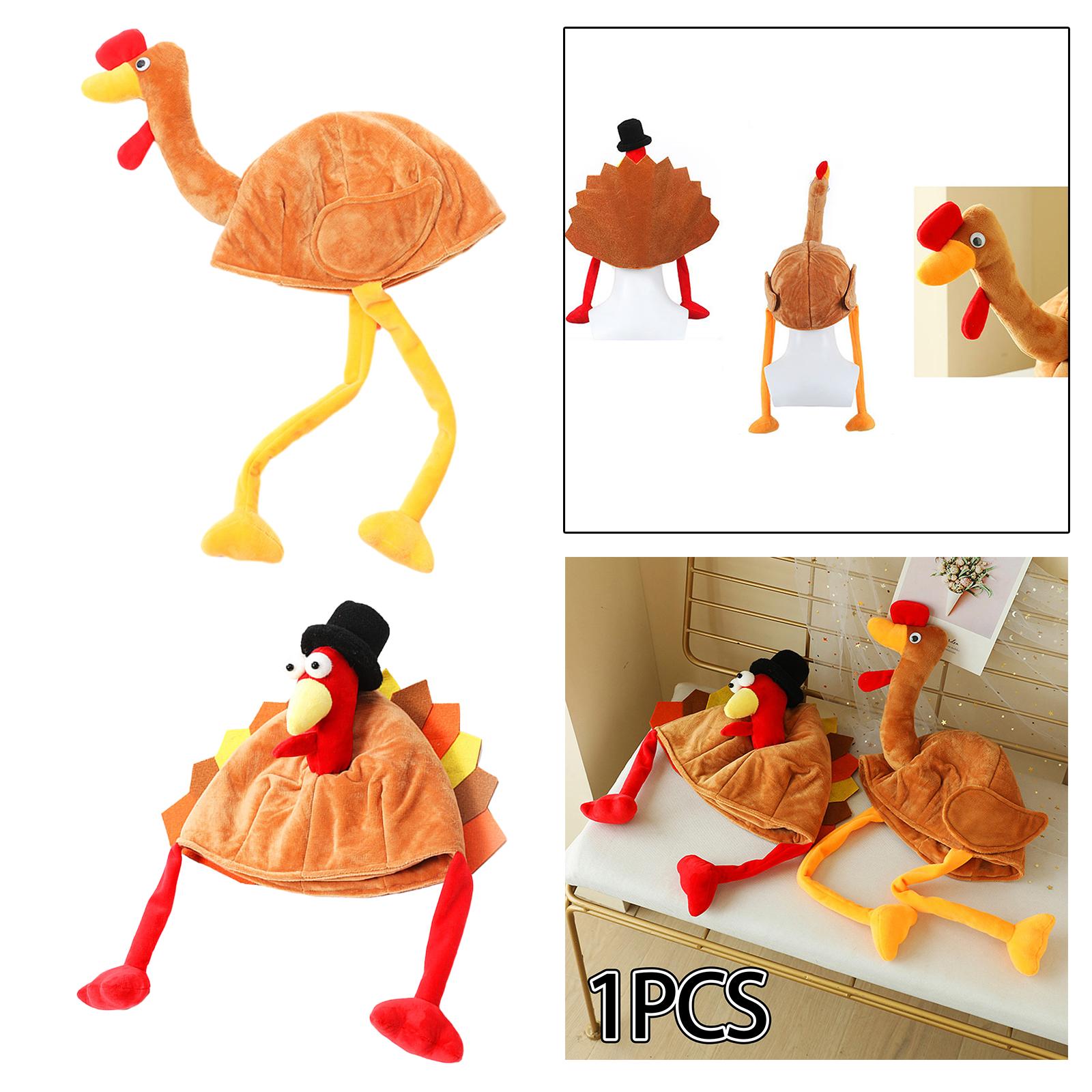 Thanksgiving Turkey Hat Holiday Decoration Novelty Fancy Dress Cute Headwear Yellow Le