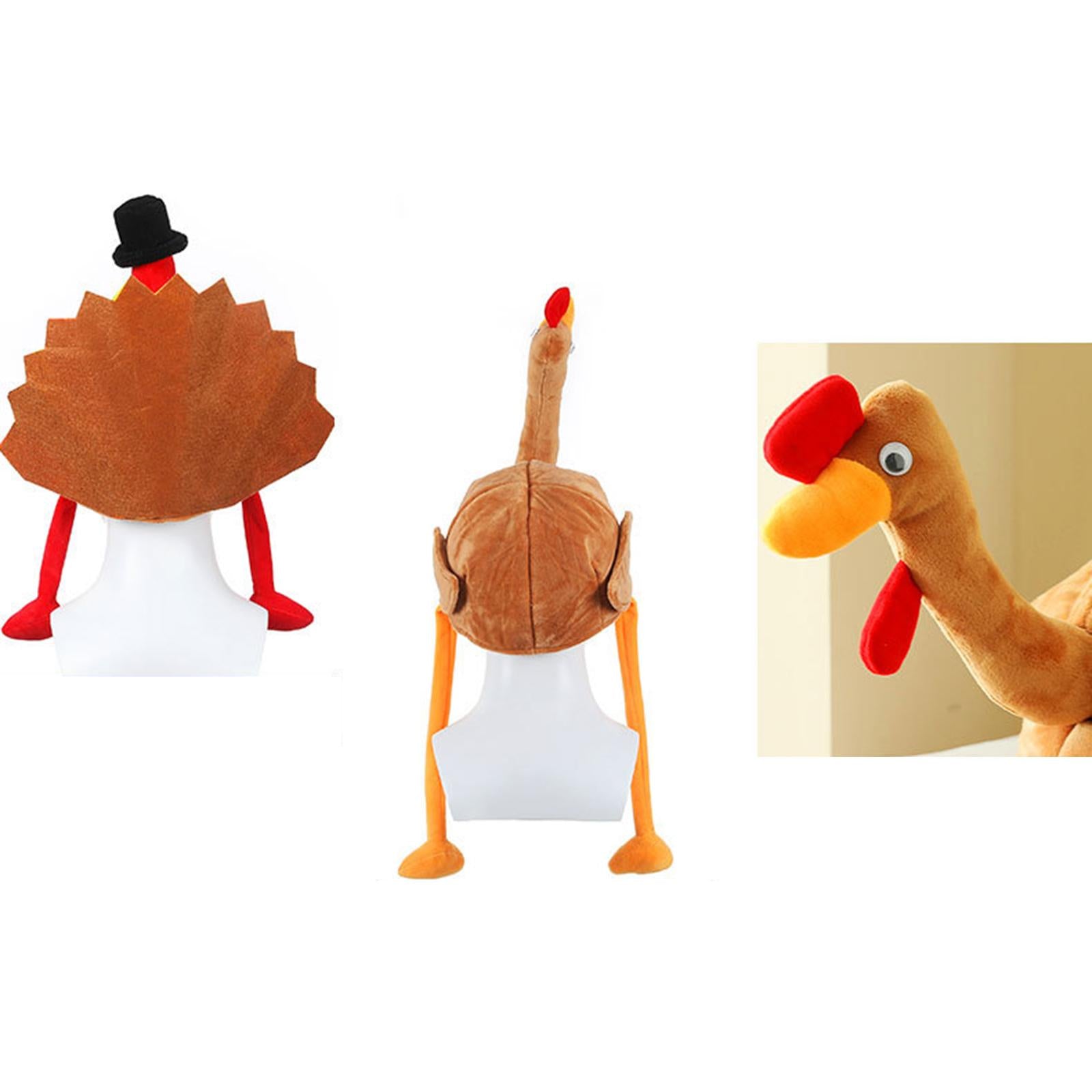 Thanksgiving Turkey Hat Holiday Decoration Novelty Fancy Dress Cute Headwear Yellow Le
