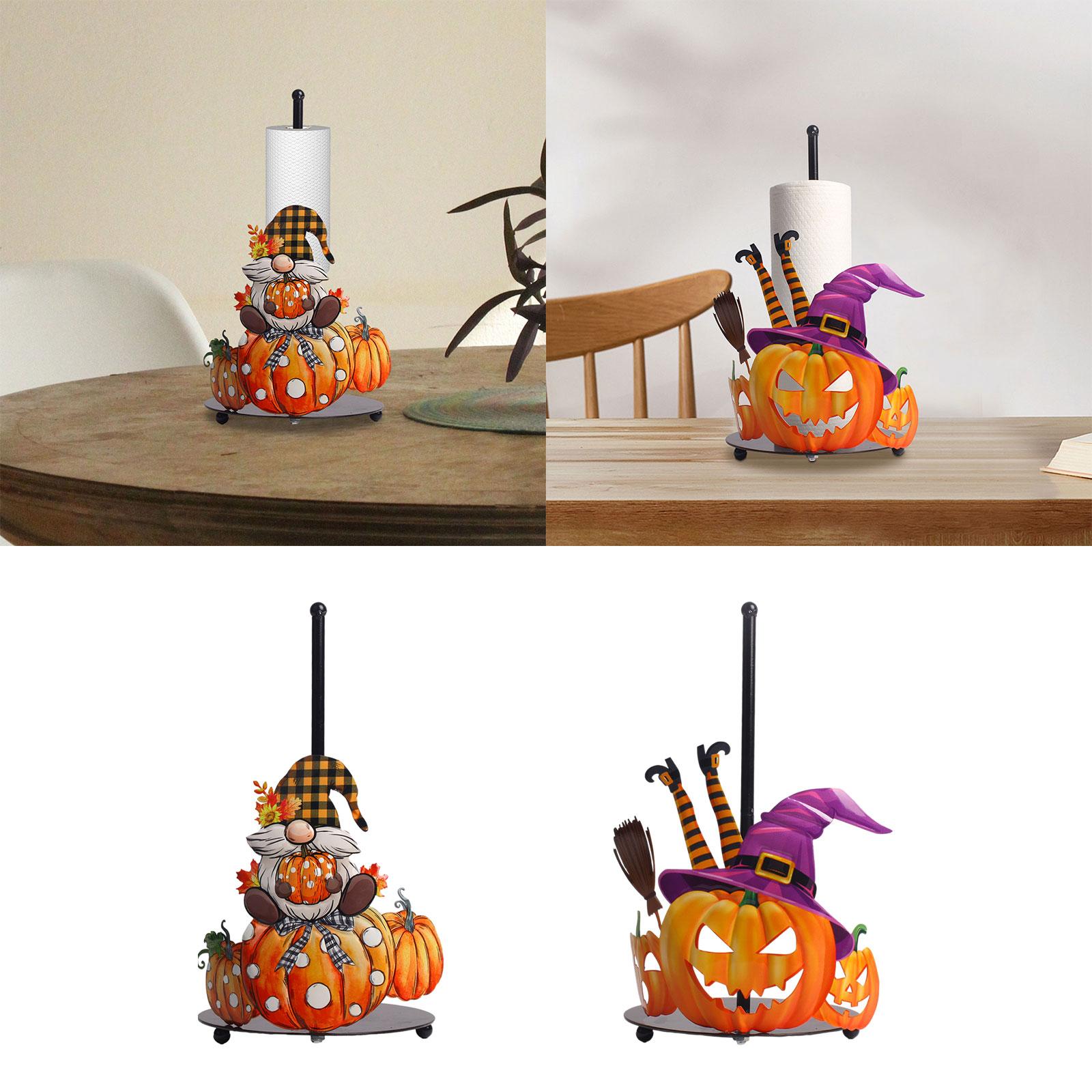 Halloween Paper Towel Holder Kitchen Decor for Kitchen Home Decor Countertop Plaid Hat