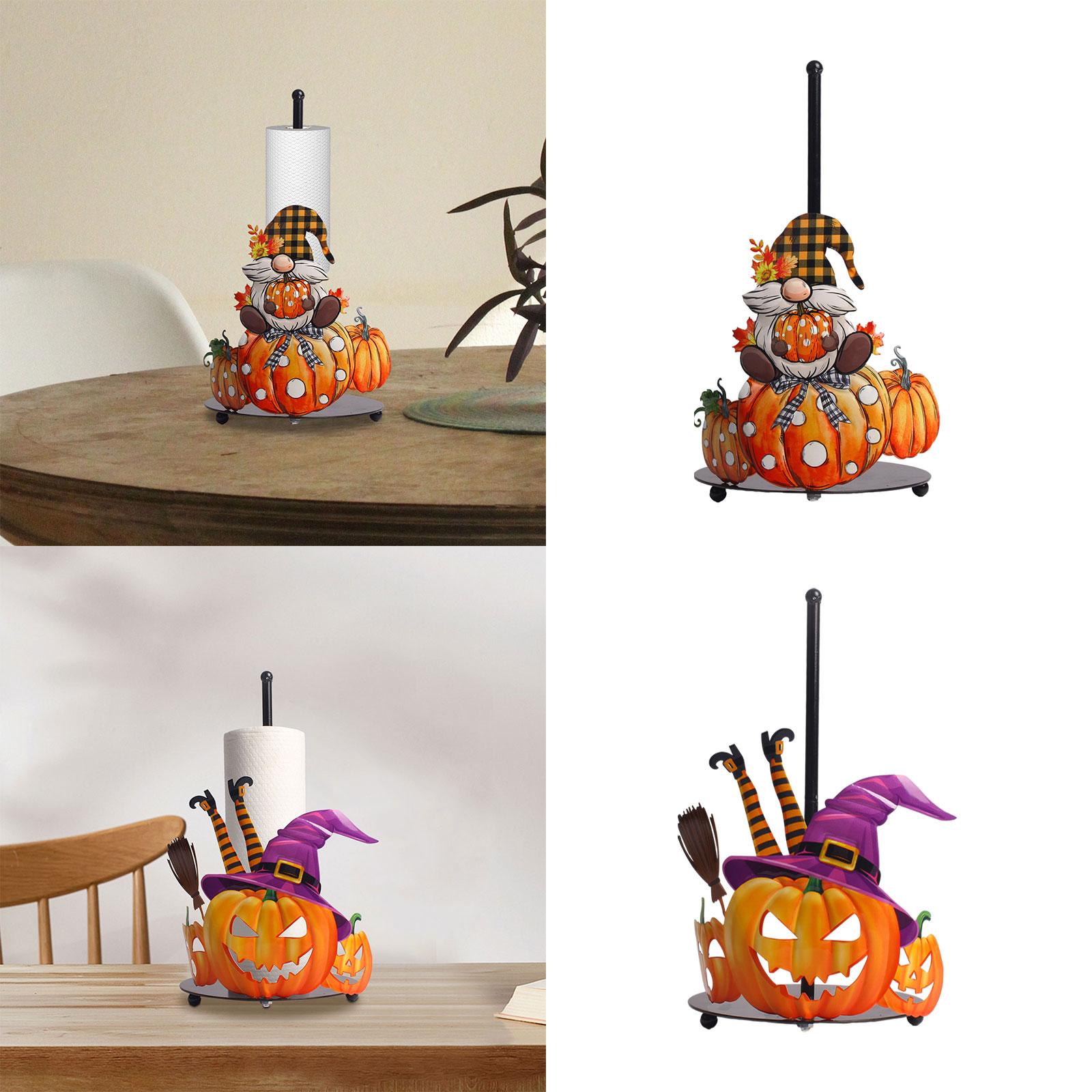 Halloween Paper Towel Holder Kitchen Decor for Kitchen Home Decor Countertop Plaid Hat