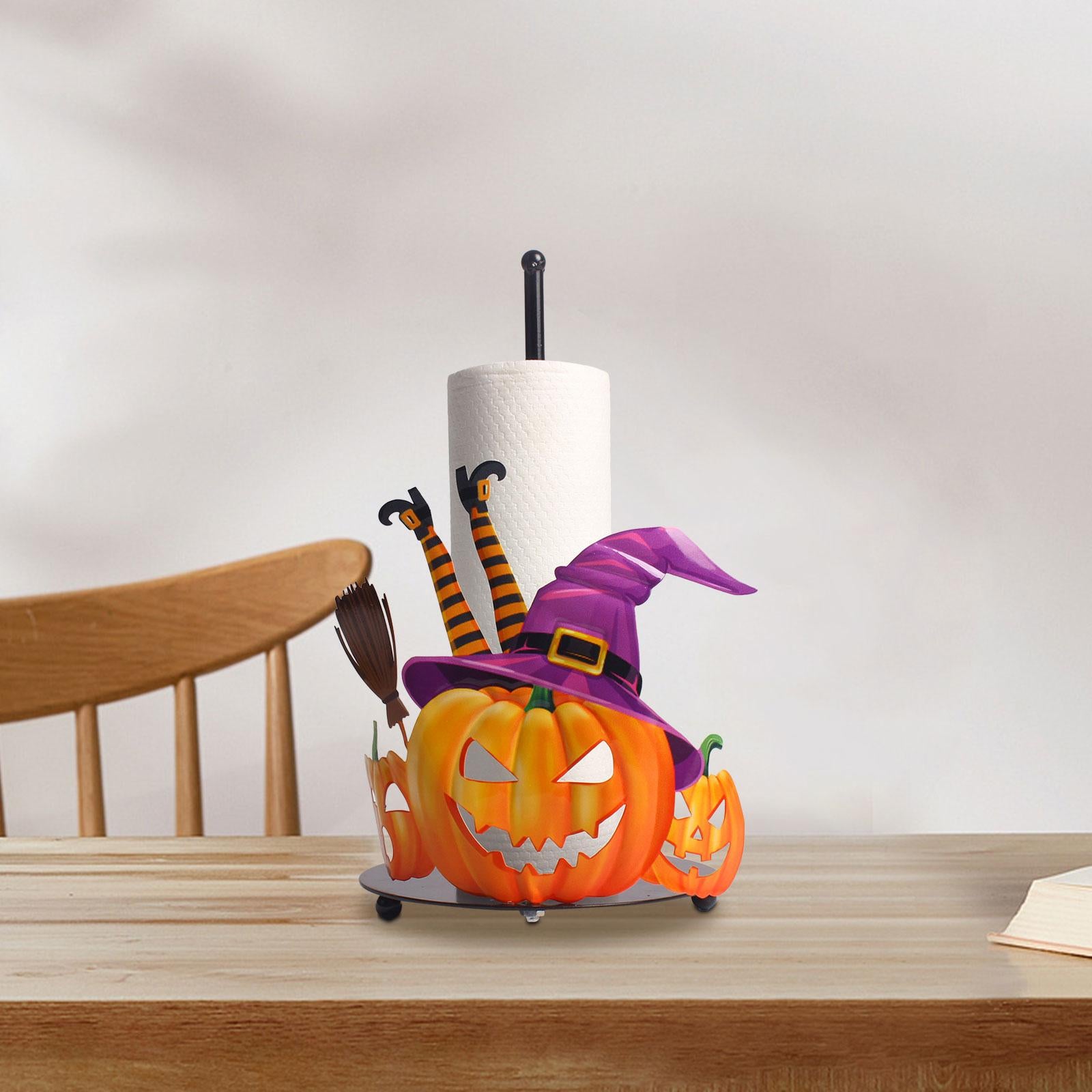Halloween Paper Towel Holder Kitchen Decor for Kitchen Home Decor Countertop Purple Hat