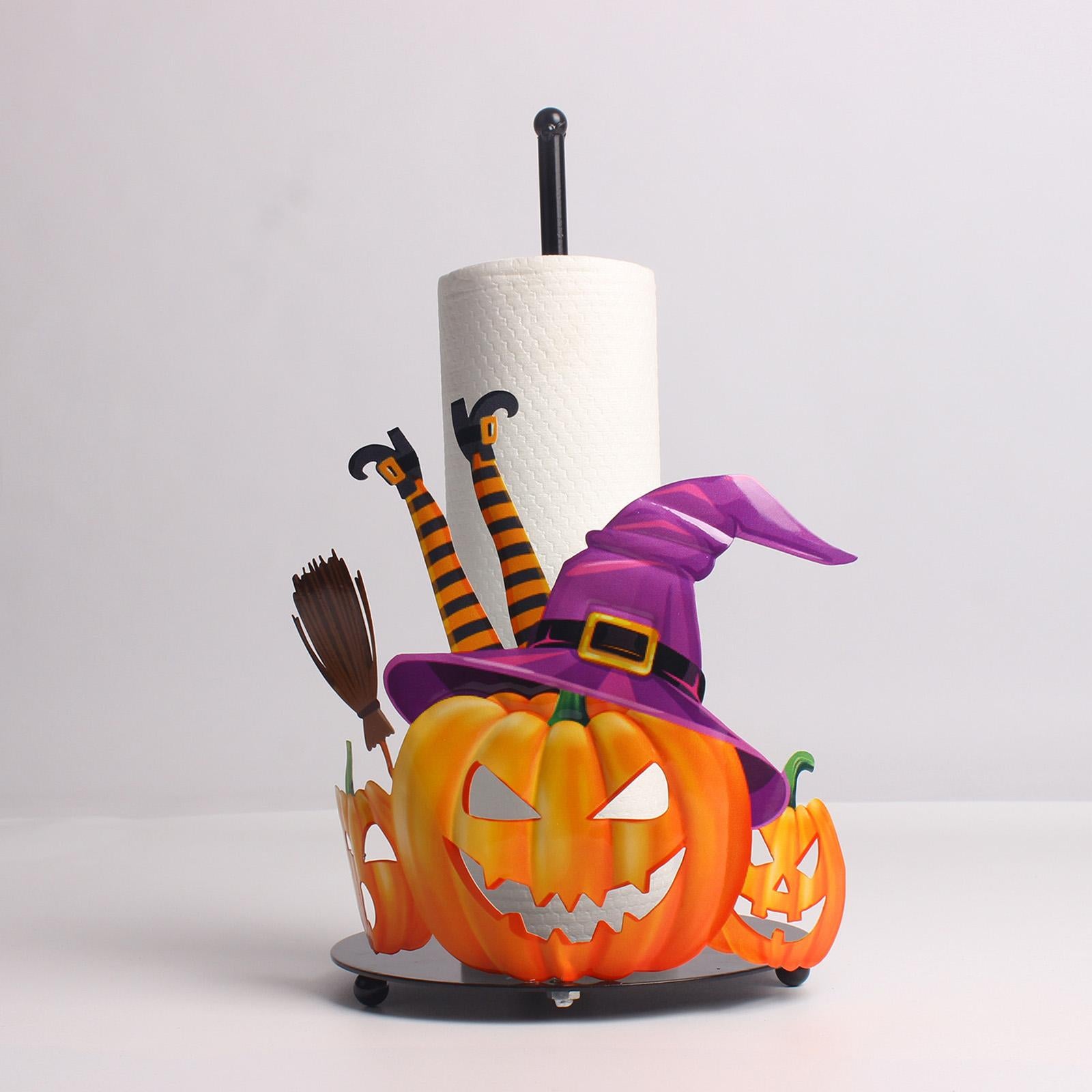 Halloween Paper Towel Holder Kitchen Decor for Kitchen Home Decor Countertop Purple Hat