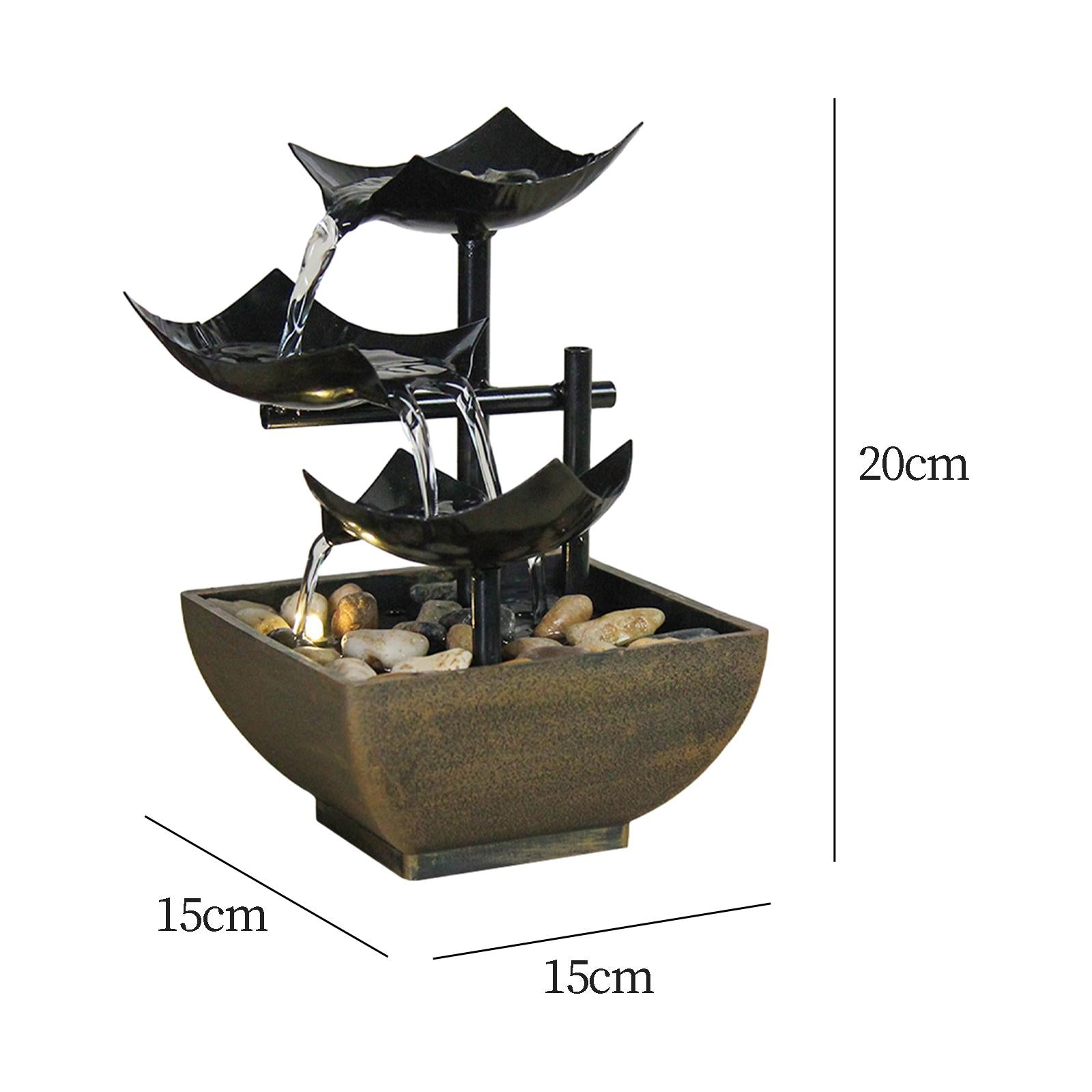 3 Tier Tabletop Fountain Desktop Fountain for Home Indoor Housewarming Gifts