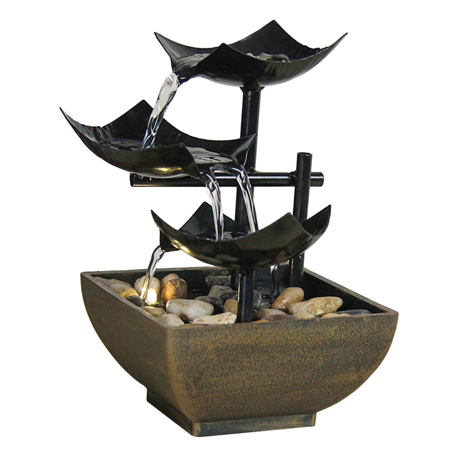 3 Tier Tabletop Fountain Desktop Fountain for Home Indoor Housewarming Gifts