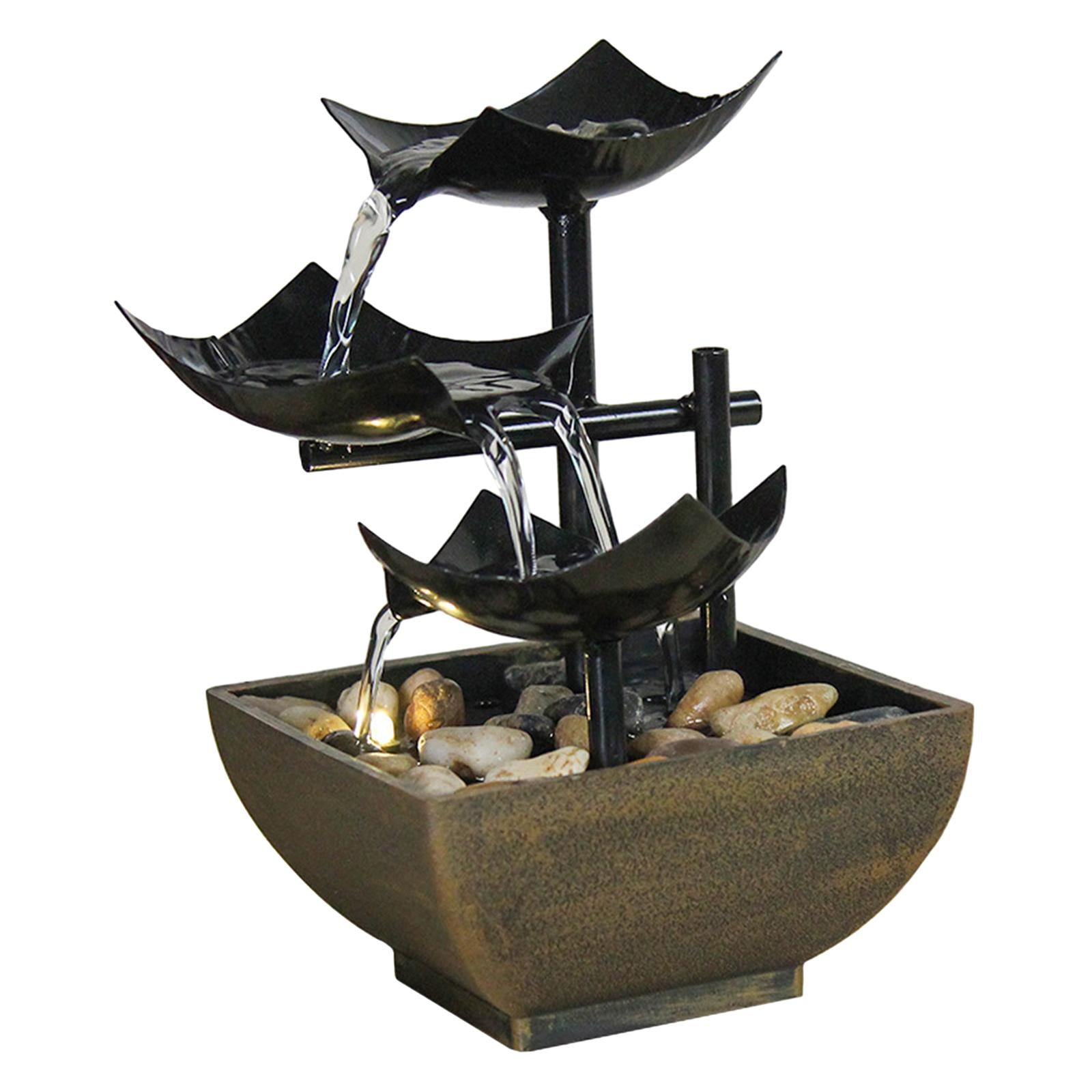 3 Tier Tabletop Fountain Desktop Fountain for Home Indoor Housewarming Gifts