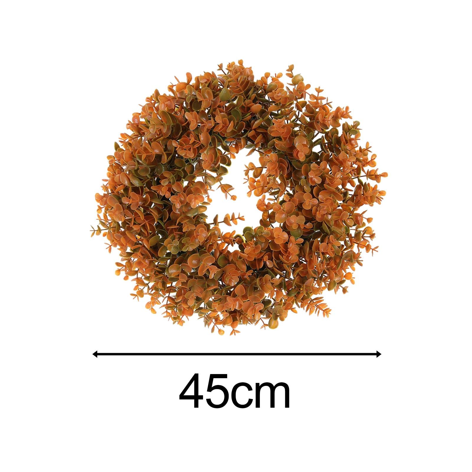 Artificial Fall Wreath Fall Eucalyptus Wreath for Windows Front Door 45cmx45cm