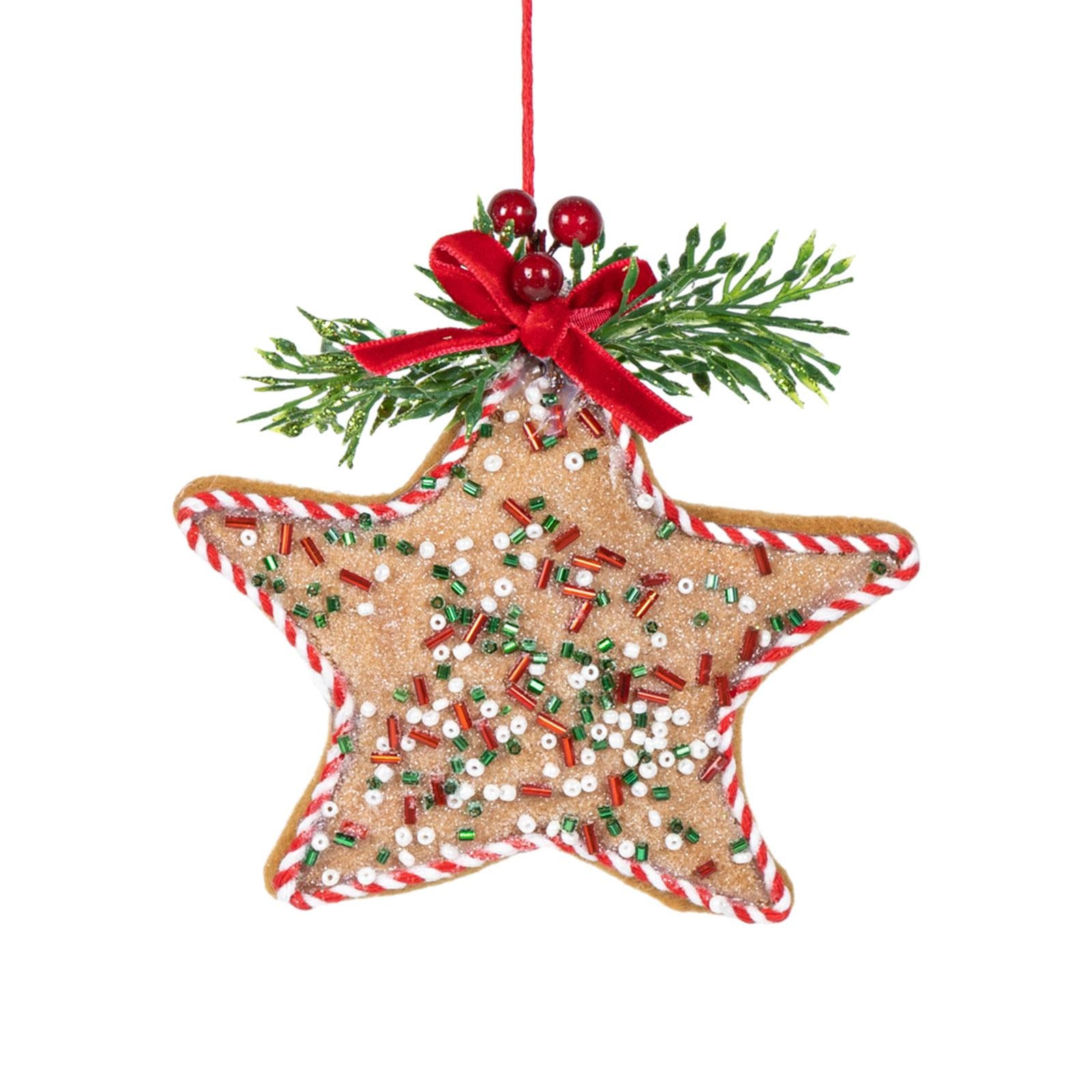 Holiday Hanging Ornaments Drop Pendant Fabric Xmas Decorations for Birthdays Style A