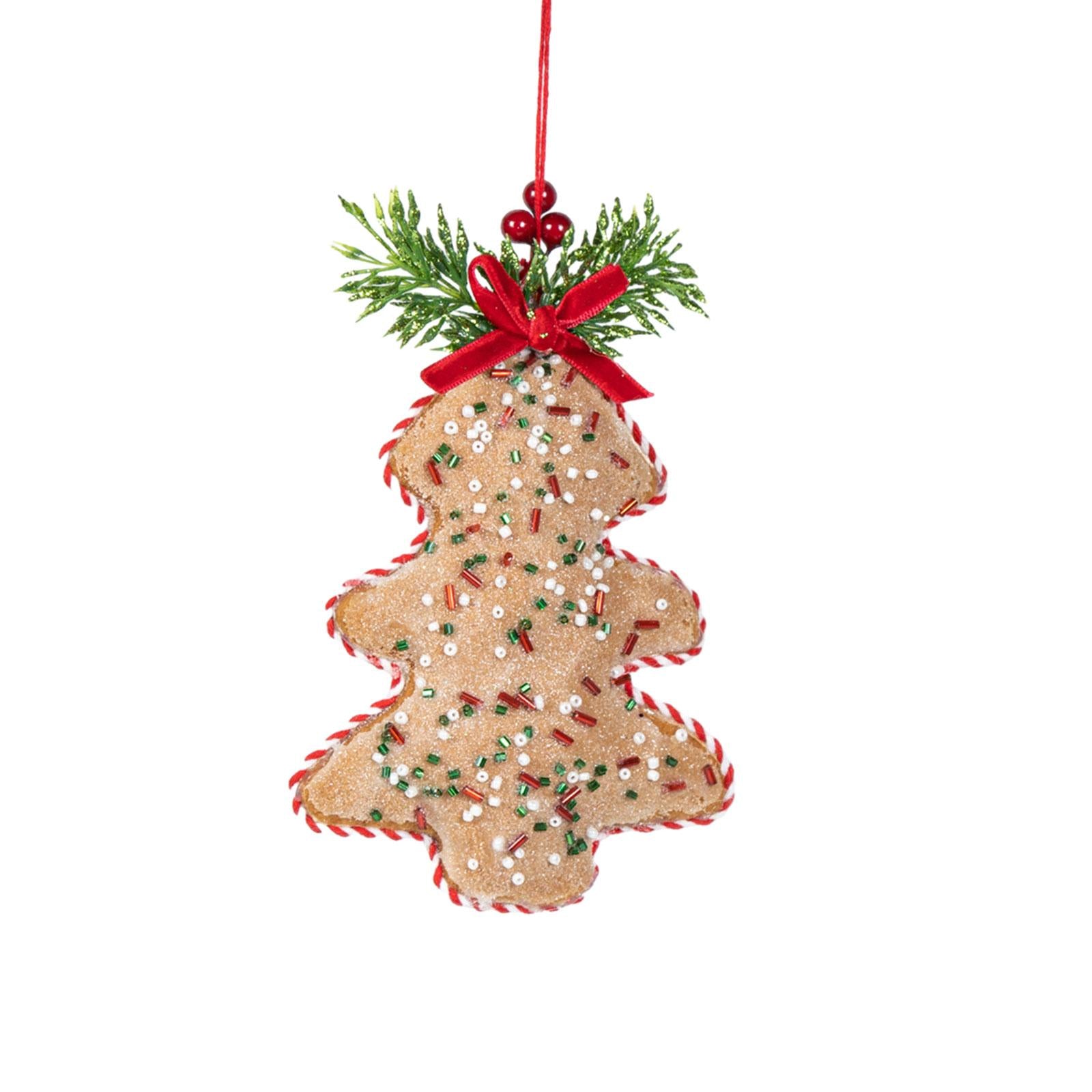 Holiday Hanging Ornaments Drop Pendant Fabric Xmas Decorations for Birthdays Style B