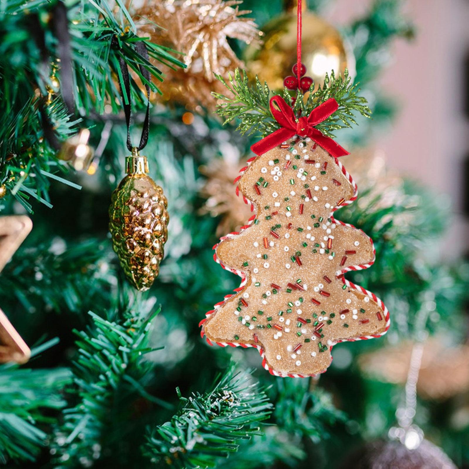 Holiday Hanging Ornaments Drop Pendant Fabric Xmas Decorations for Birthdays Style B