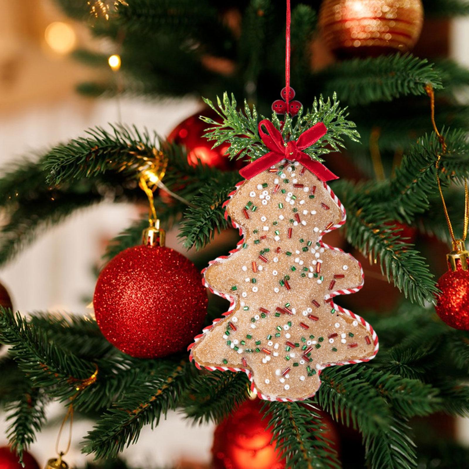 Holiday Hanging Ornaments Drop Pendant Fabric Xmas Decorations for Birthdays Style B