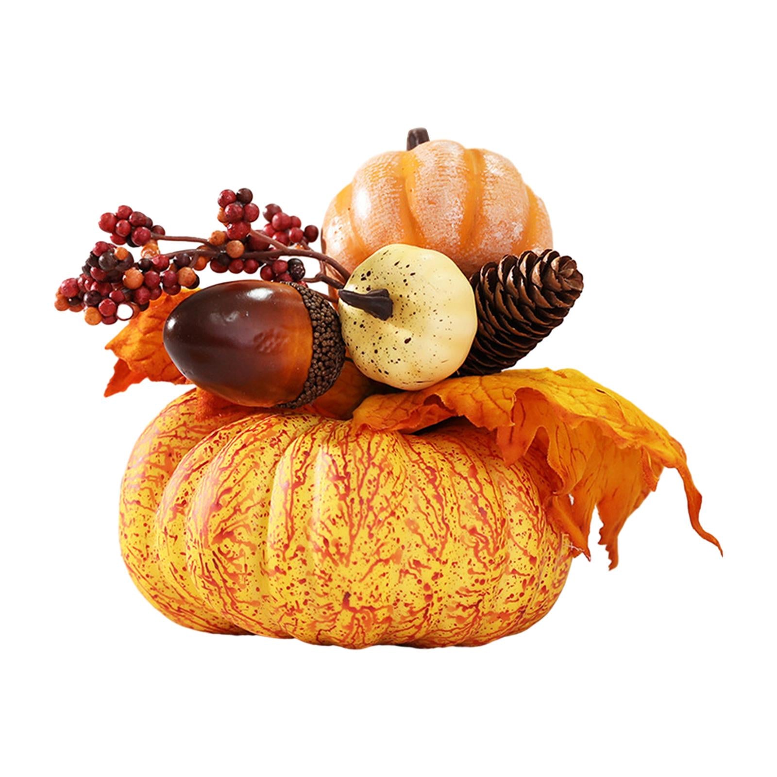 Artificial Pumpkin Flower Photo Props Fall Office Halloween Thanksgiving Style B