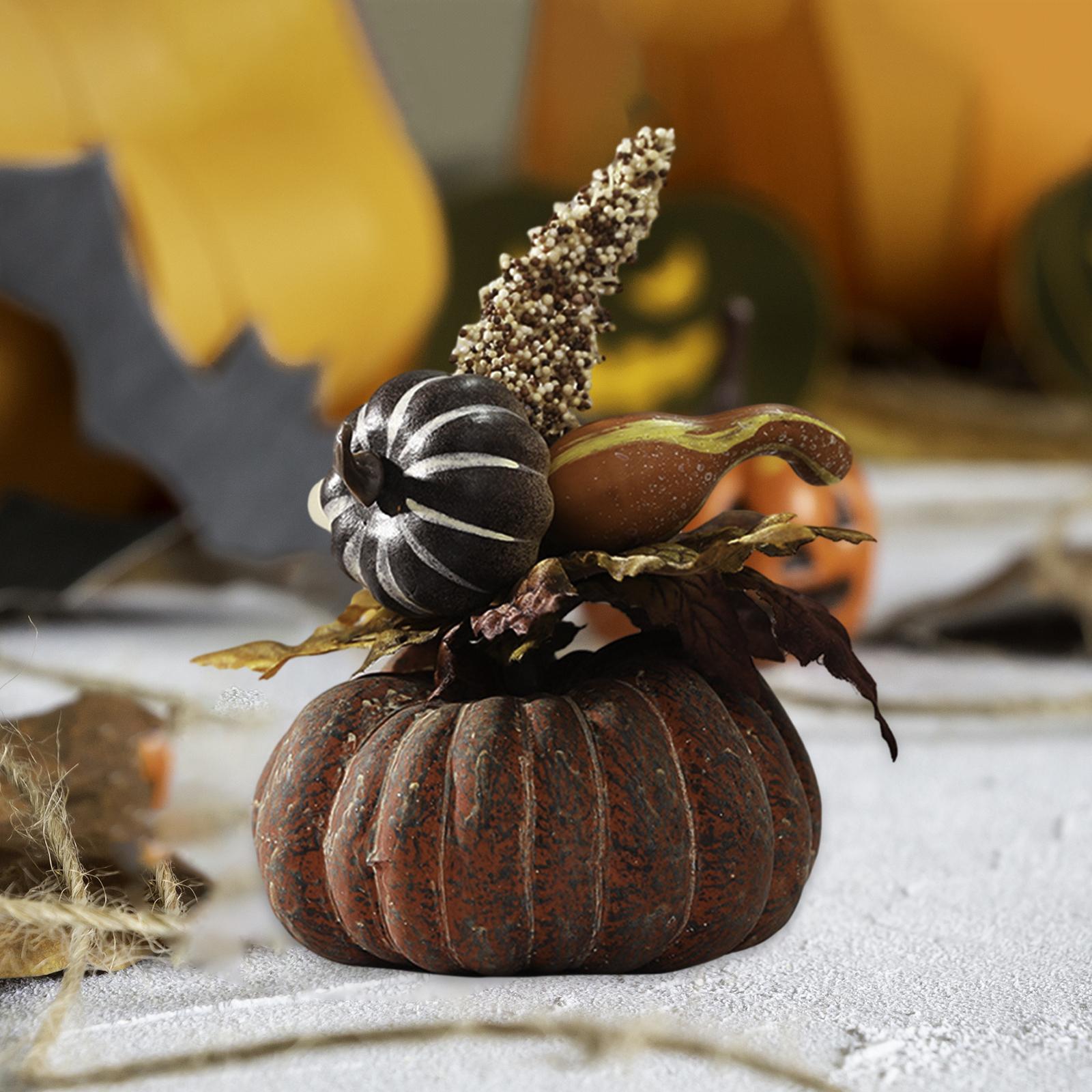 Artificial Pumpkin Flower Photo Props Fall Office Halloween Thanksgiving Style C